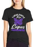 Purple Lupus Awareness Butterfly T-Shirt