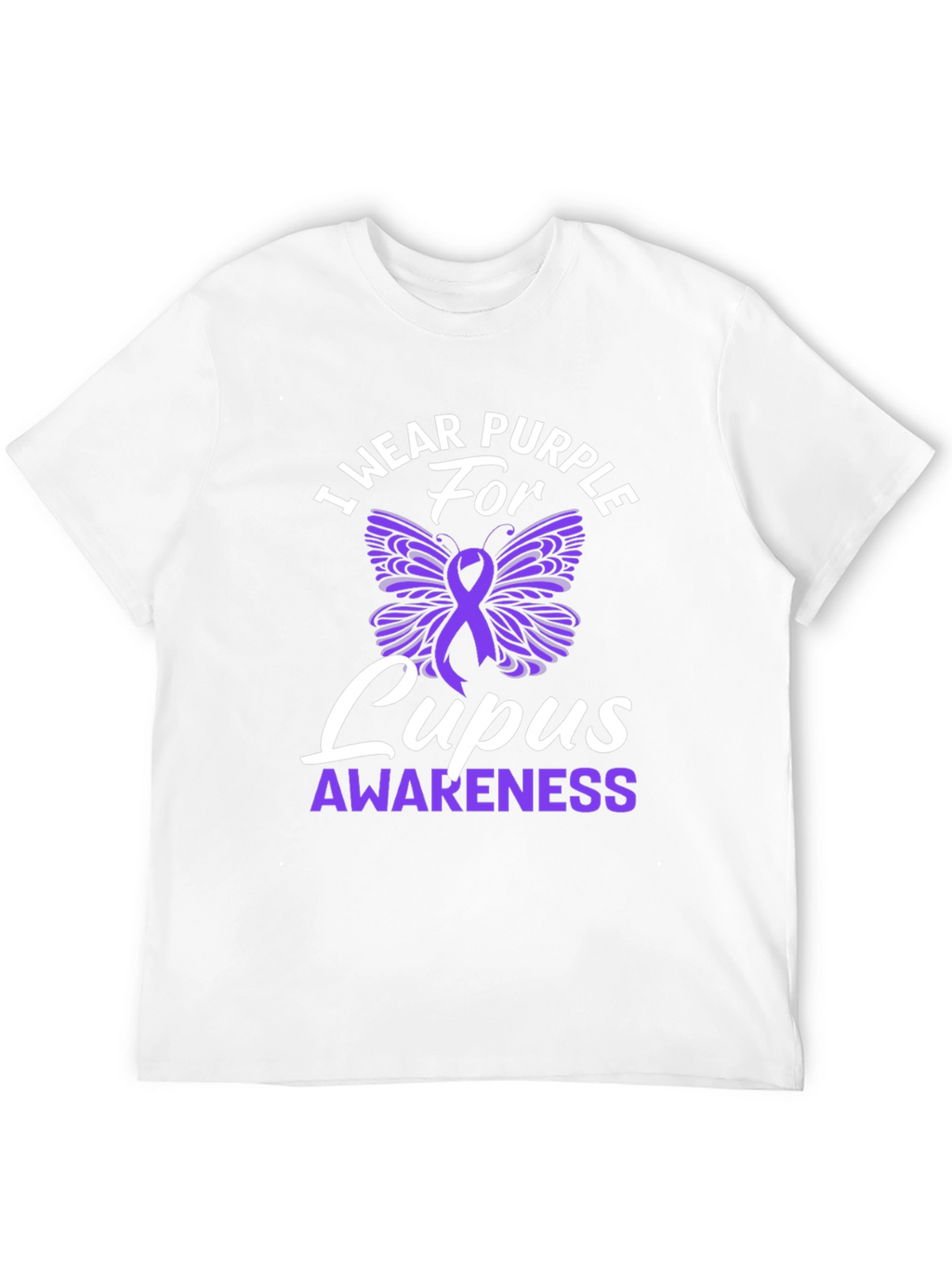 Purple Lupus Awareness Butterfly T-Shirt