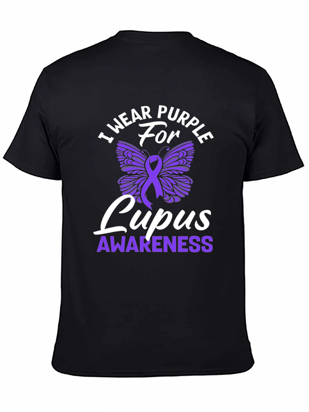 Purple Lupus Awareness Butterfly T-Shirt