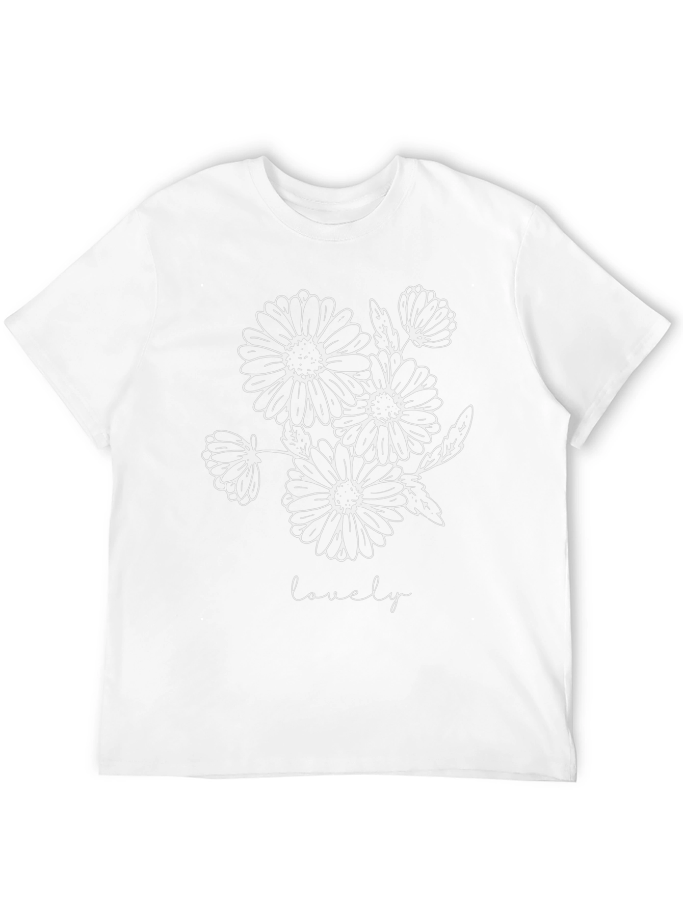 Lovely Floral Graphic Tee - Black