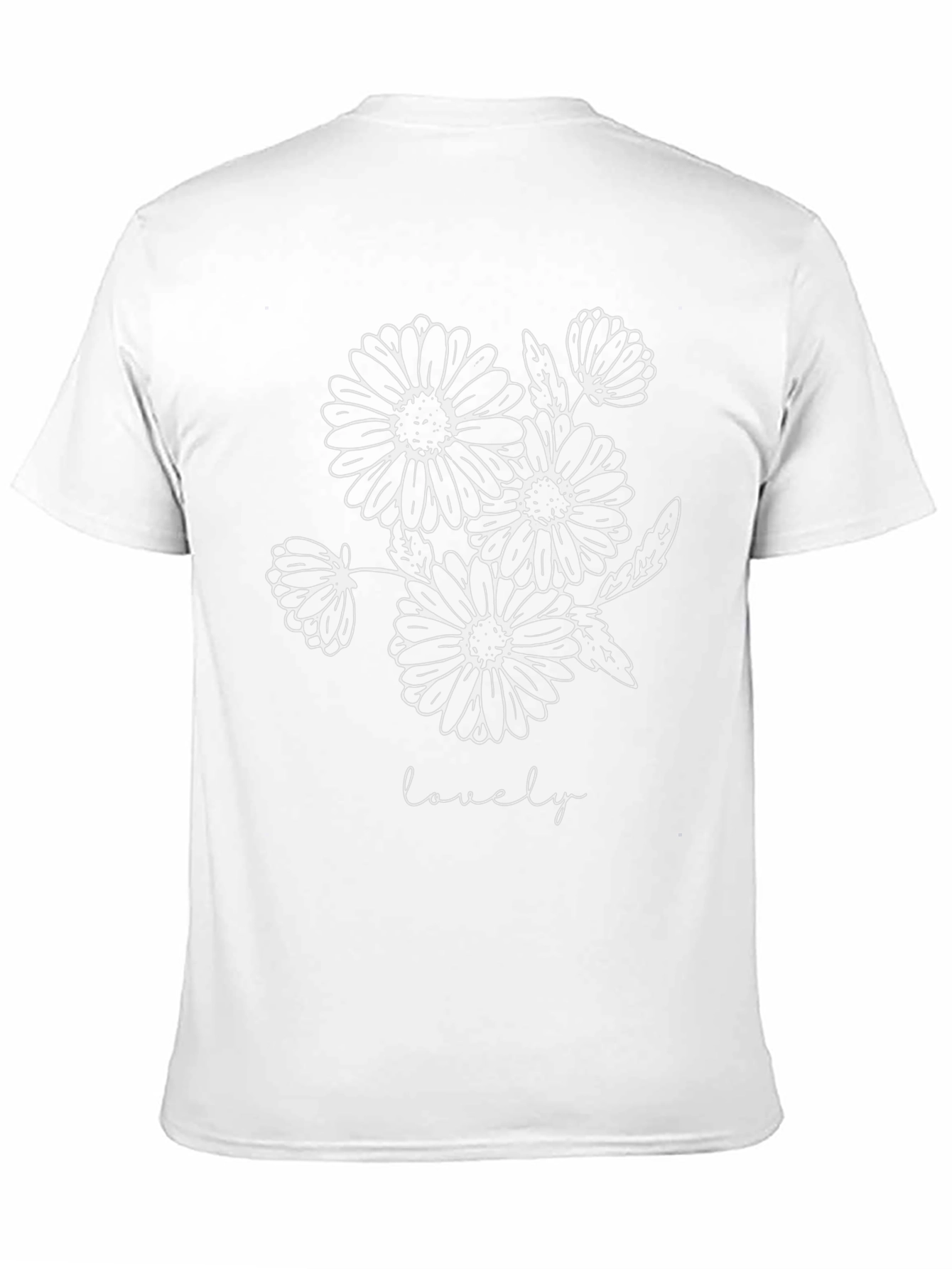 Lovely Floral Graphic Tee - Black
