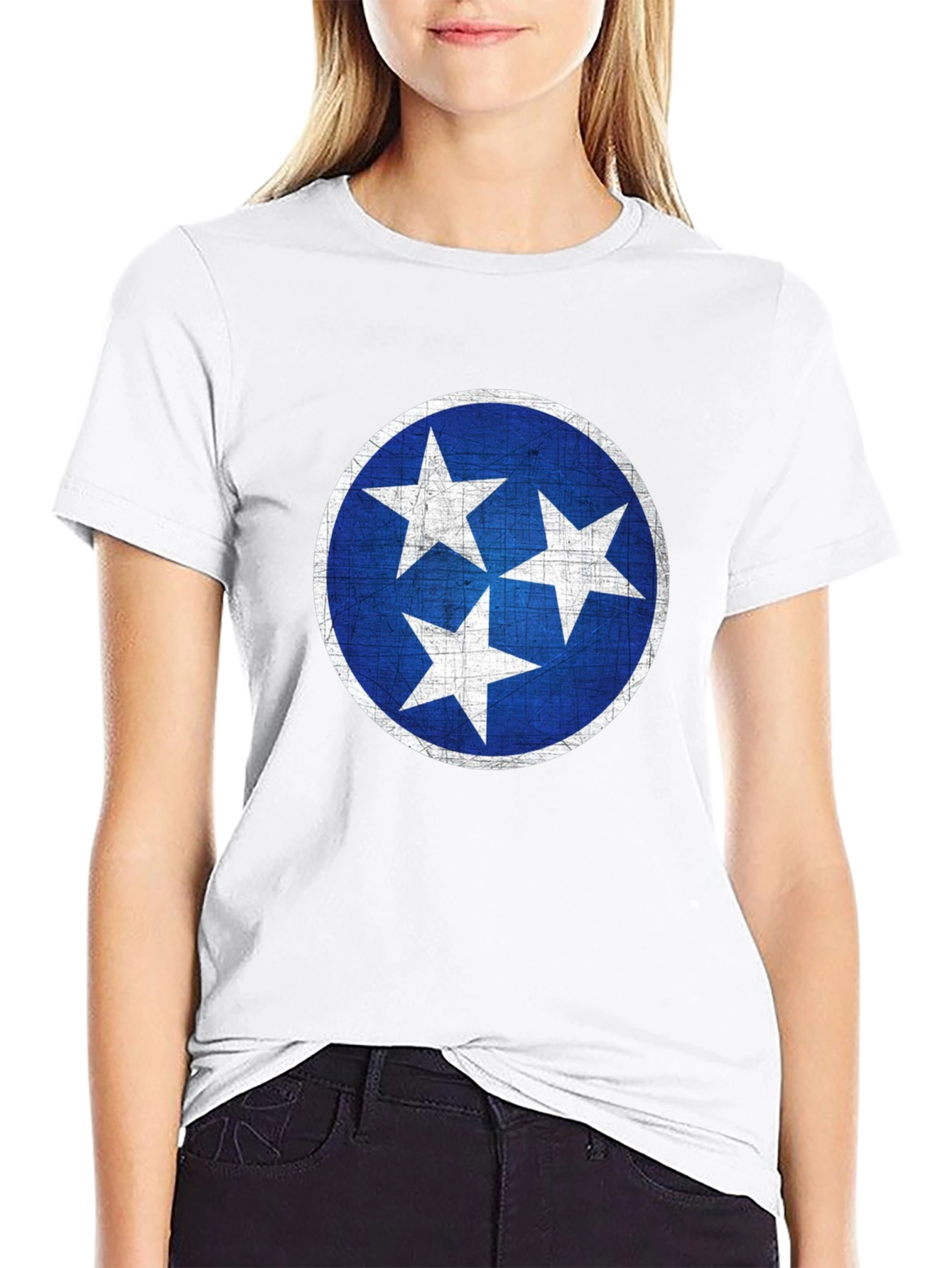 Tennessee State Flag T-Shirt - Distressed Design