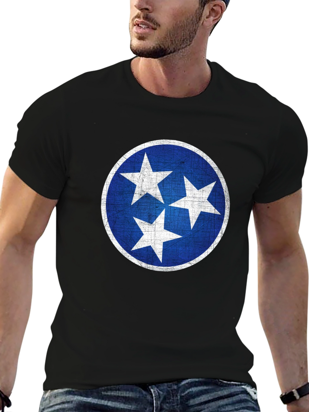 Tennessee State Flag T-Shirt - Distressed Design