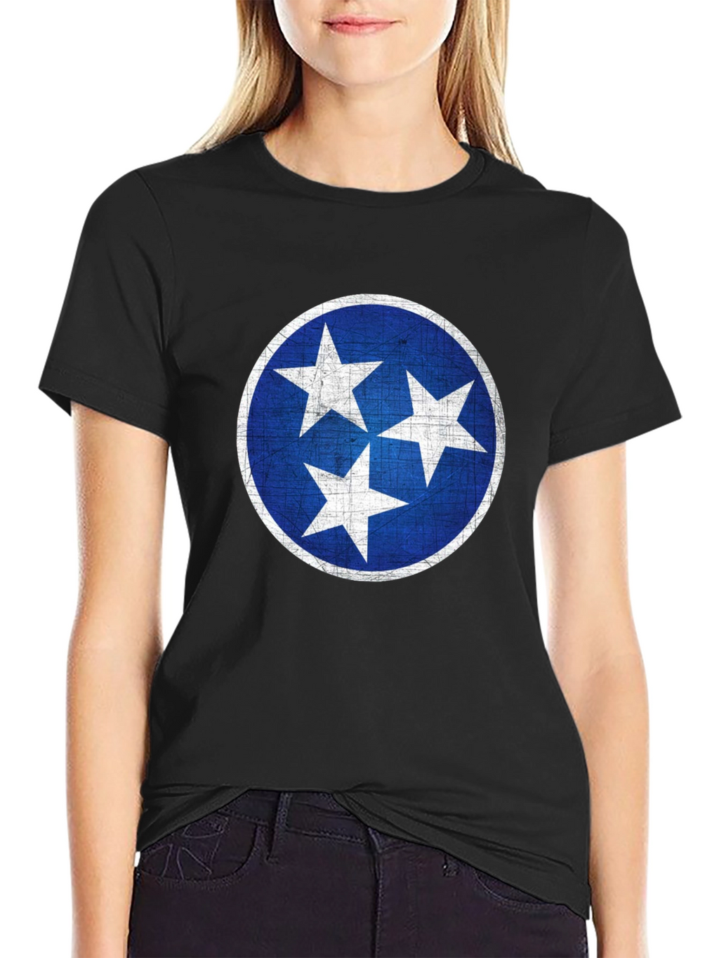 Tennessee State Flag T-Shirt - Distressed Design
