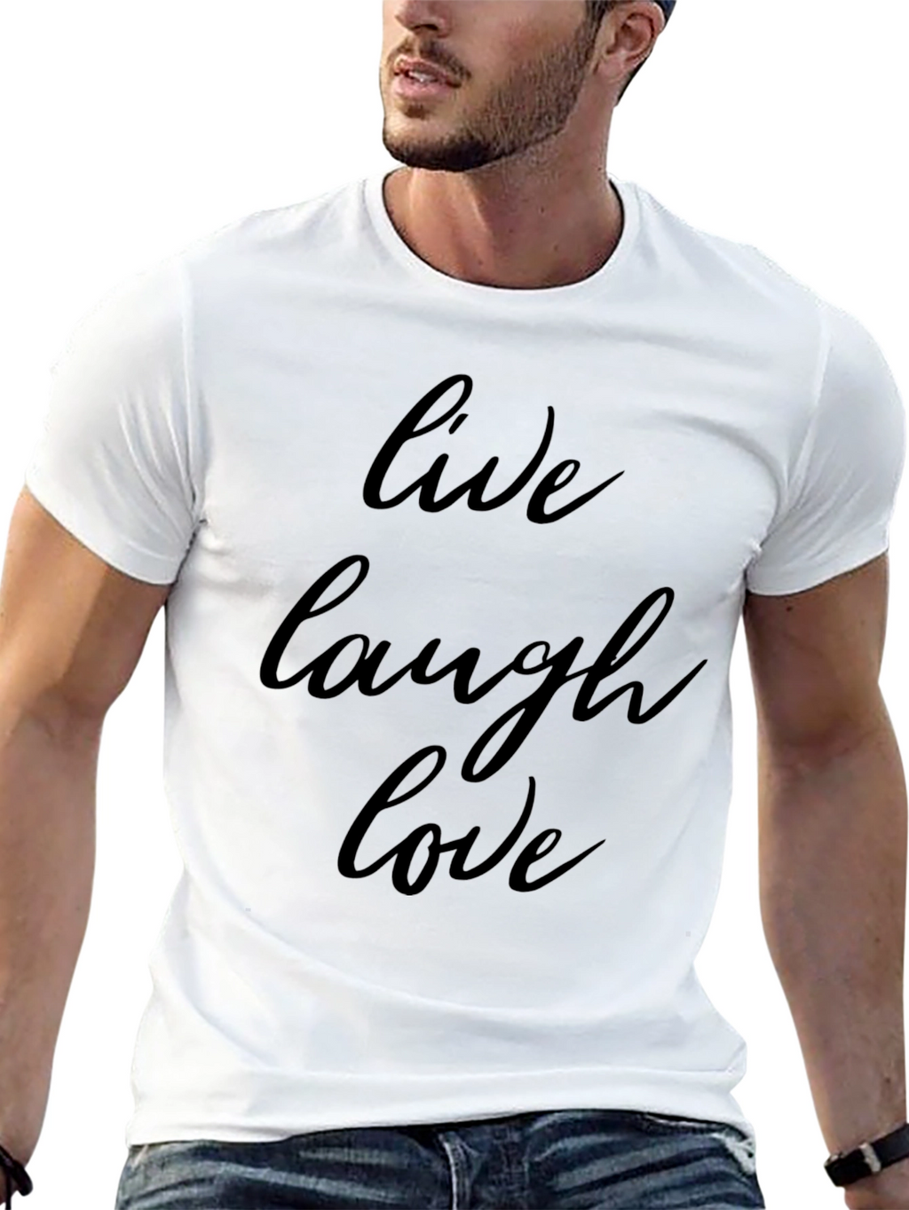 Live Laugh Love Black Graphic Tee