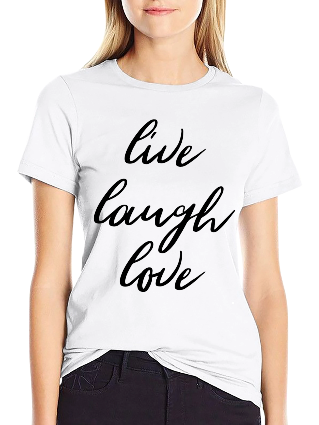 Live Laugh Love Black Graphic Tee