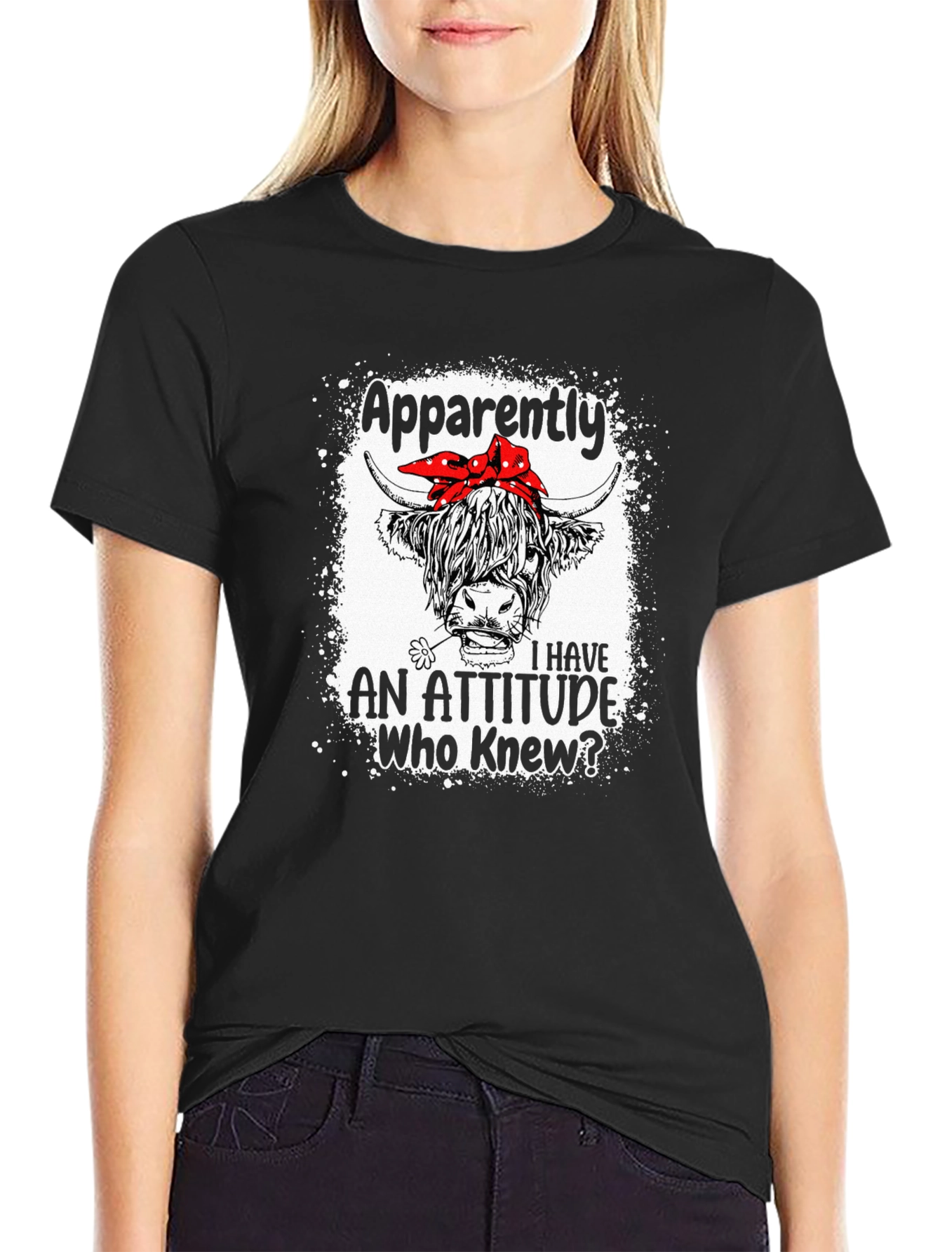Funny Highland Cow Attitude T-Shirt