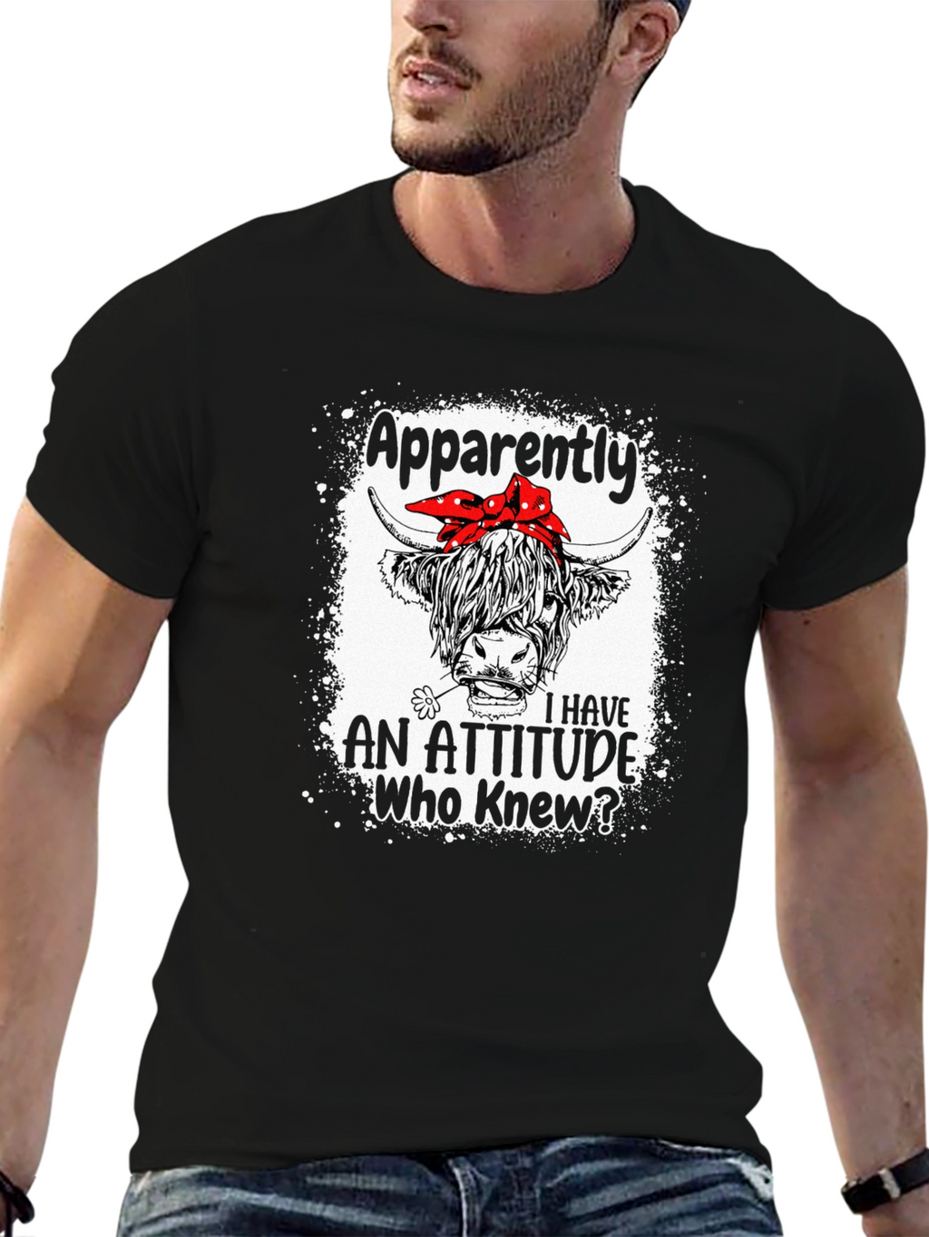 Funny Highland Cow Attitude T-Shirt