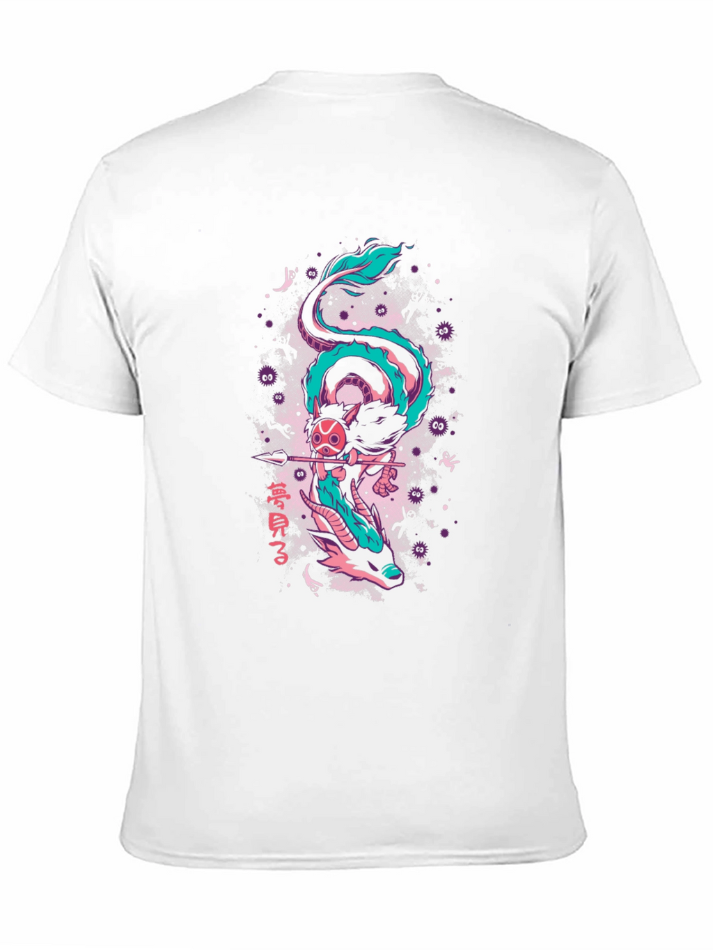 Anime Dragon Graphic T-Shirt - Black