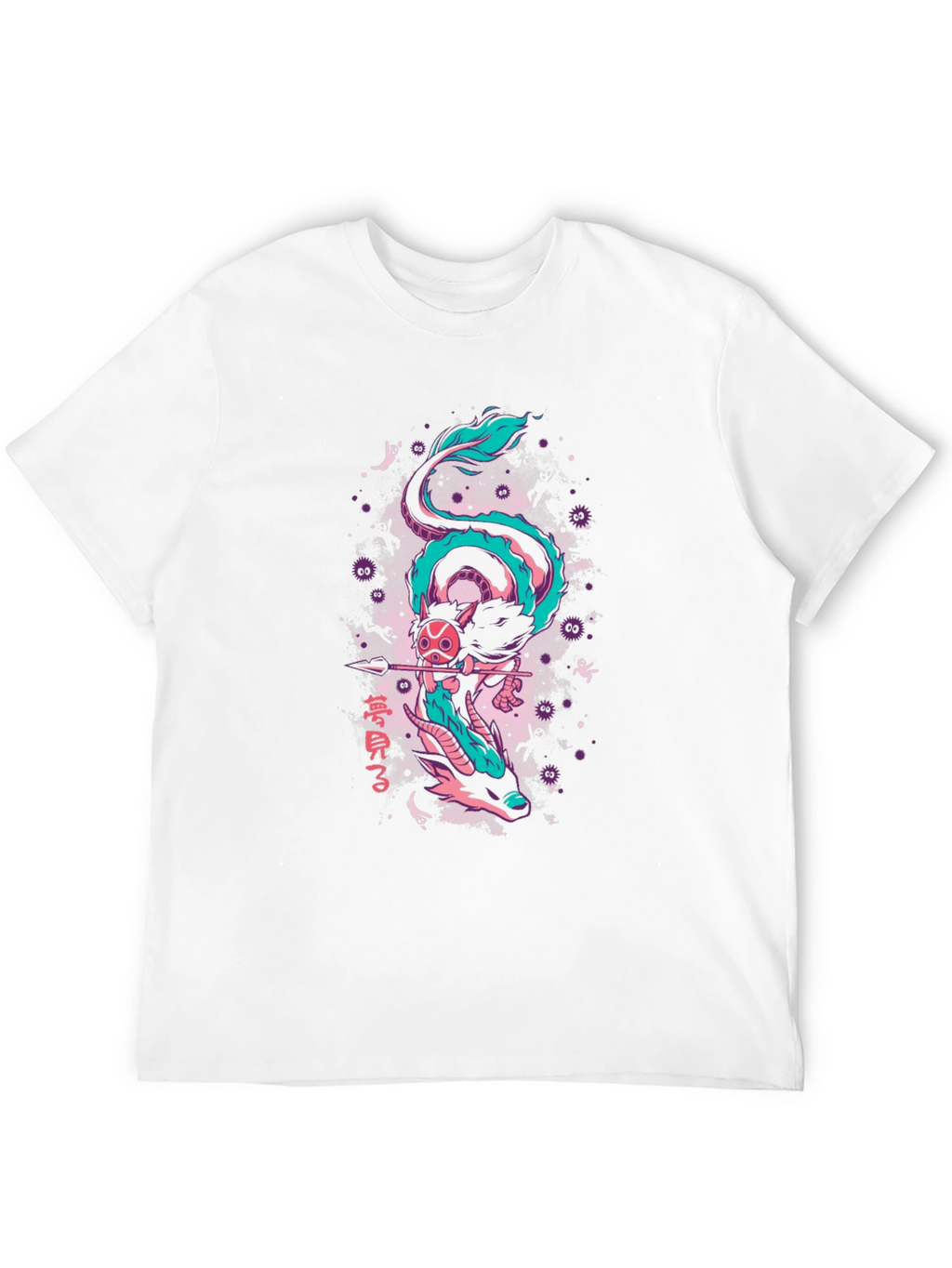 Anime Dragon Graphic T-Shirt - Black