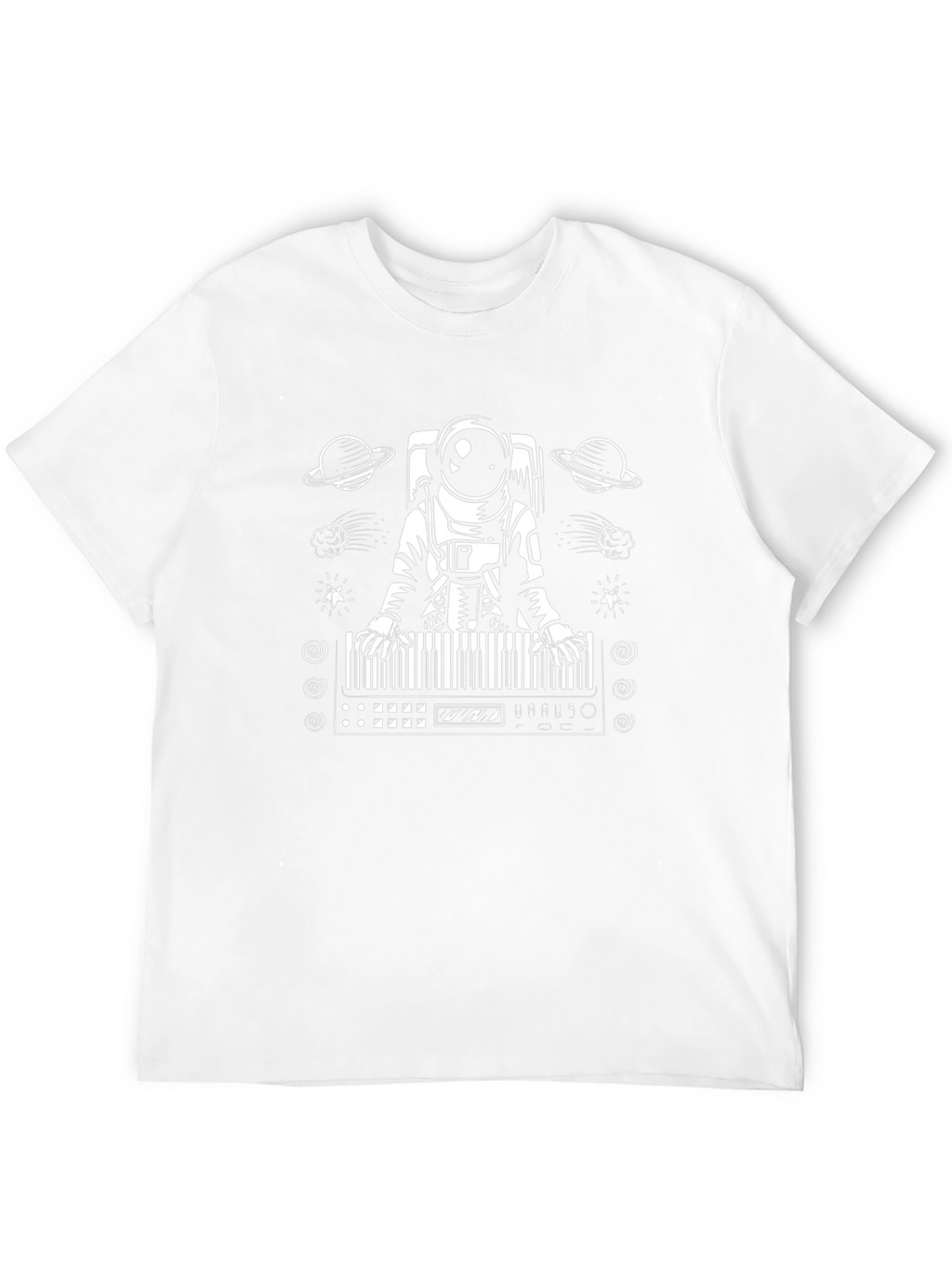 Astronaut Keyboardist Graphic Tee