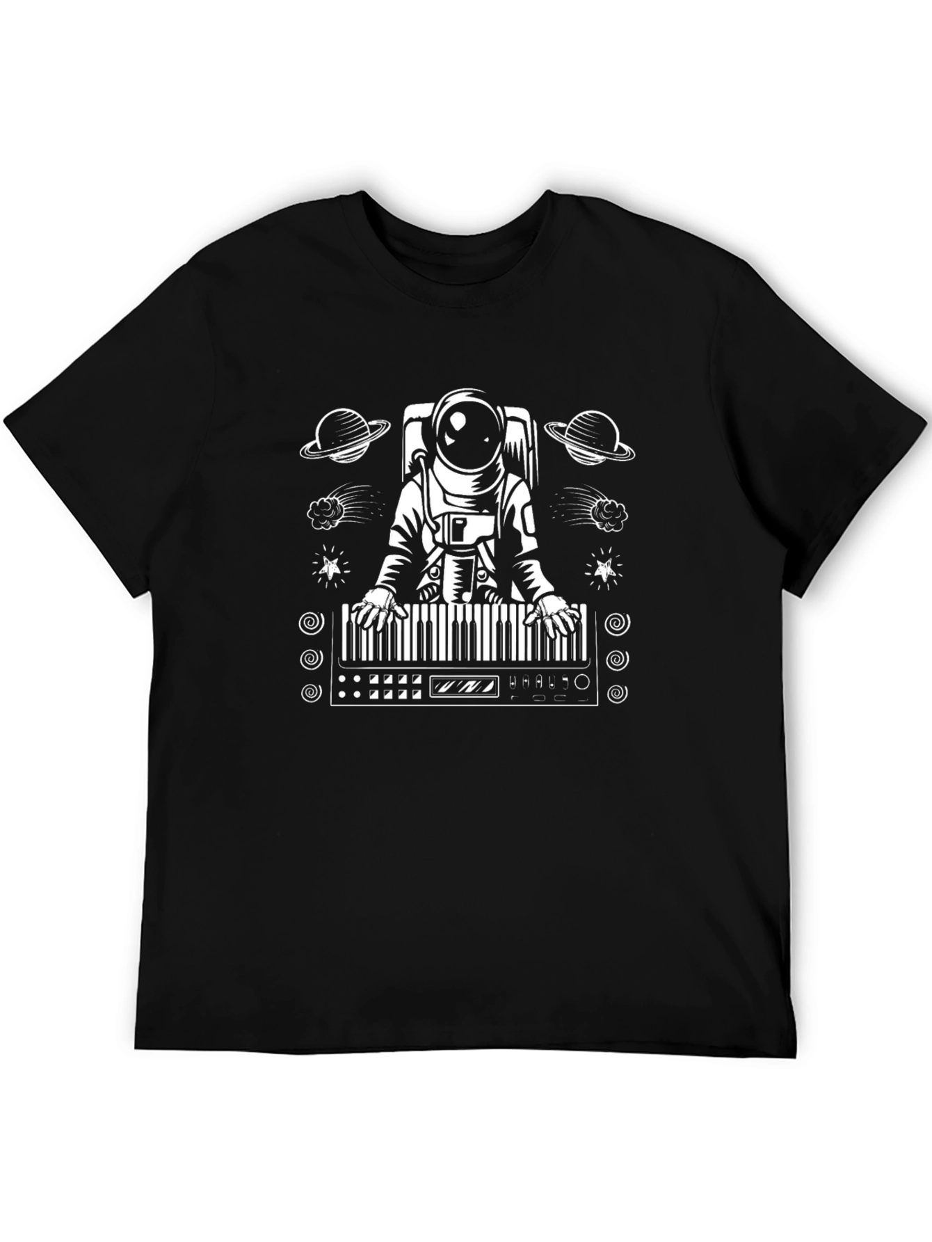 Astronaut Keyboardist Graphic Tee