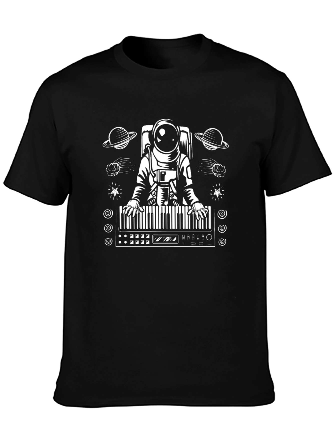 Astronaut Keyboardist Graphic Tee
