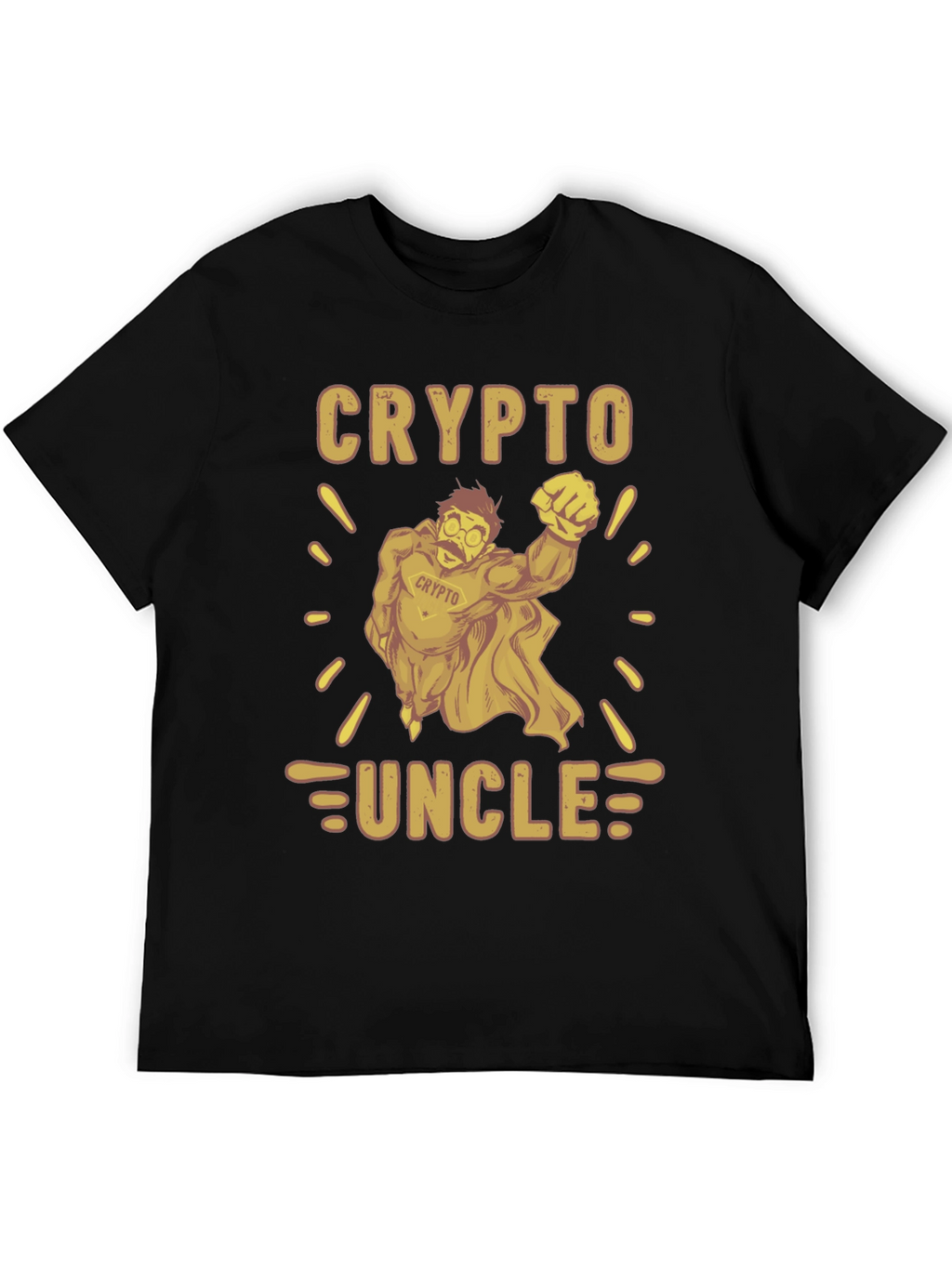 Crypto Uncle Graphic Tee - Funny Cryptocurrency T-Shirt