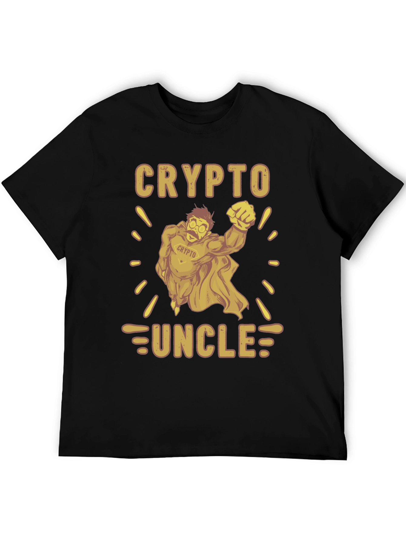 Crypto Uncle Graphic Tee - Funny Cryptocurrency T-Shirt