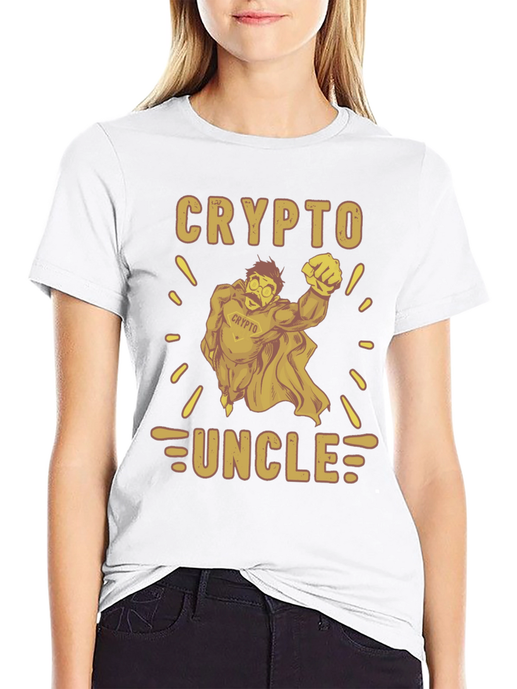 Crypto Uncle Graphic Tee - Funny Cryptocurrency T-Shirt