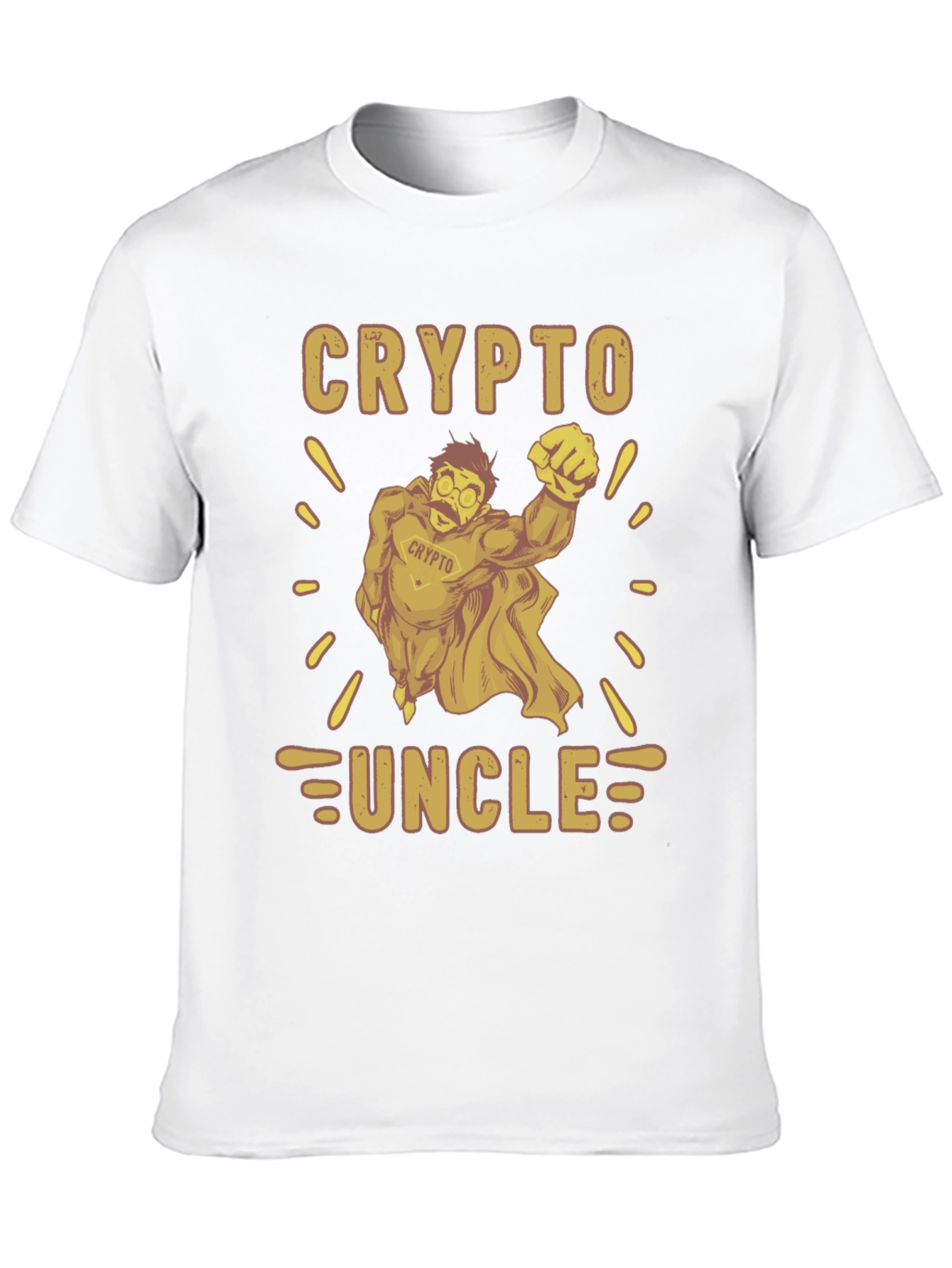 Crypto Uncle Graphic Tee - Funny Cryptocurrency T-Shirt