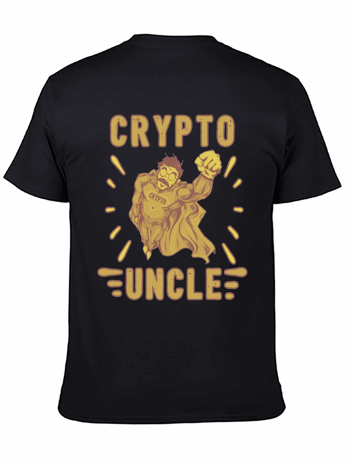 Crypto Uncle Graphic Tee - Funny Cryptocurrency T-Shirt