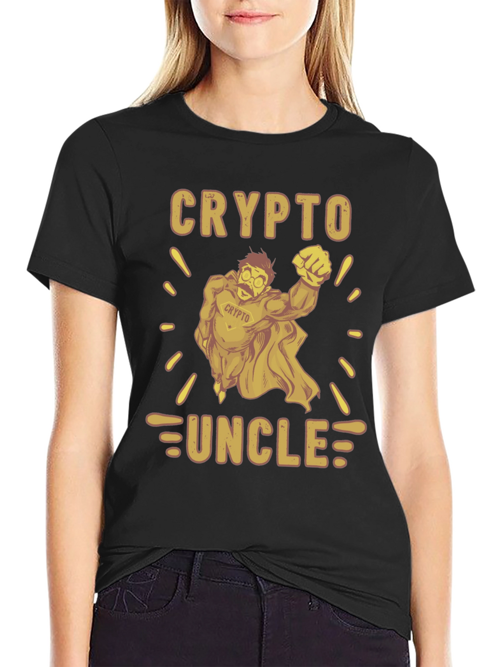 Crypto Uncle Graphic Tee - Funny Cryptocurrency T-Shirt