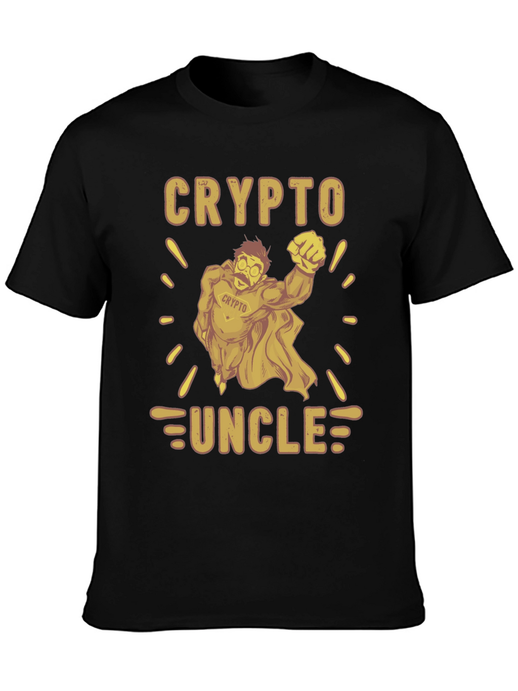 Crypto Uncle Graphic Tee - Funny Cryptocurrency T-Shirt