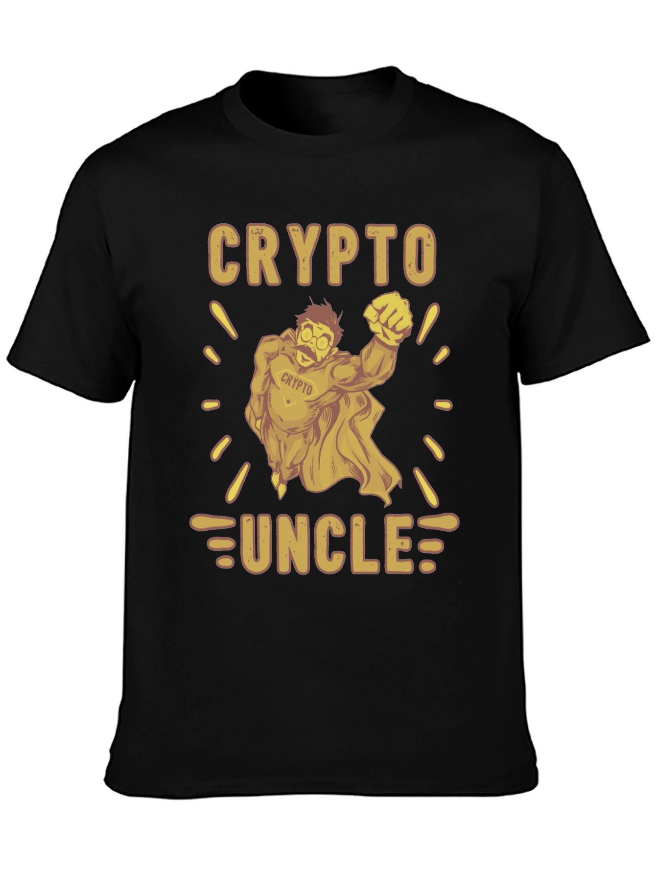Crypto Uncle Graphic Tee - Funny Cryptocurrency T-Shirt
