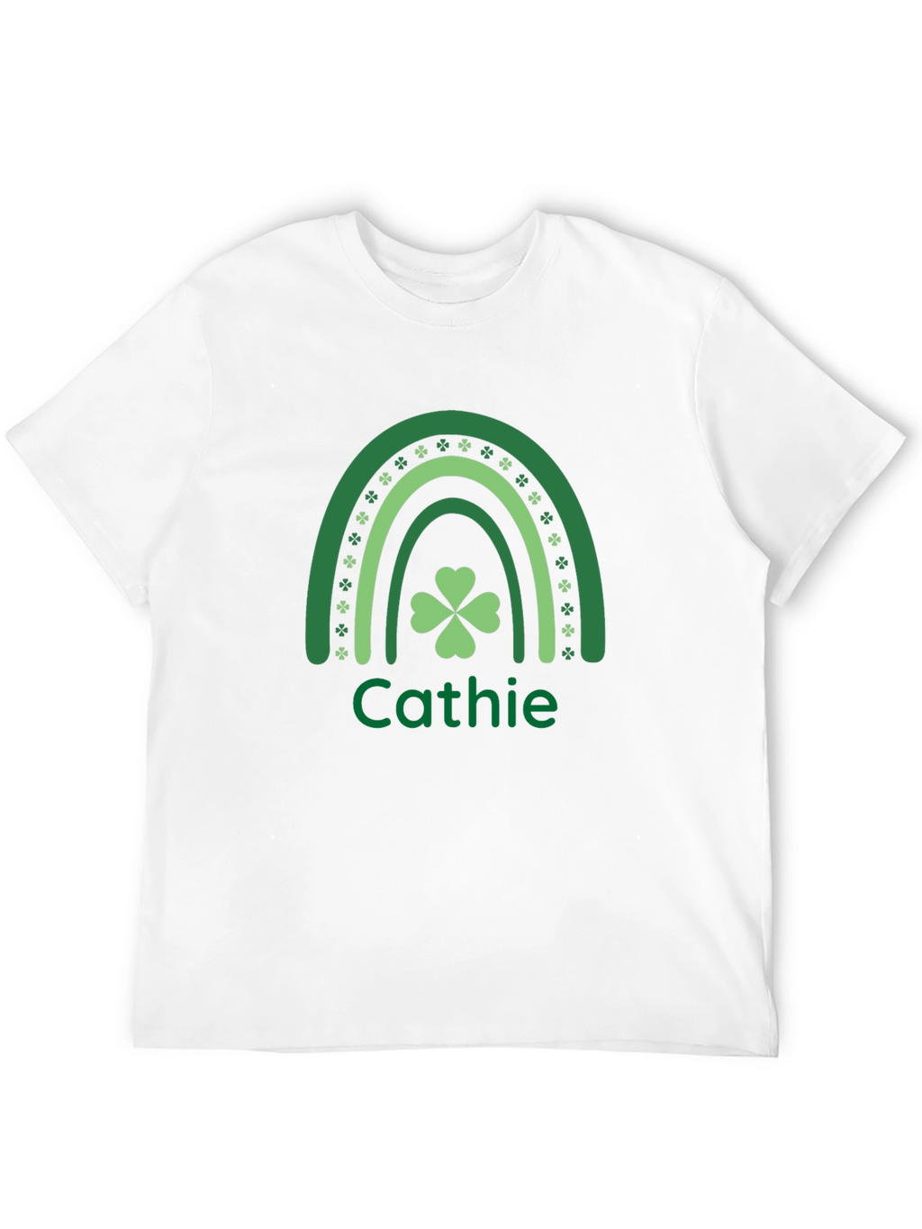 Cathie St. Patricks Day Rainbow Clover T-Shirt