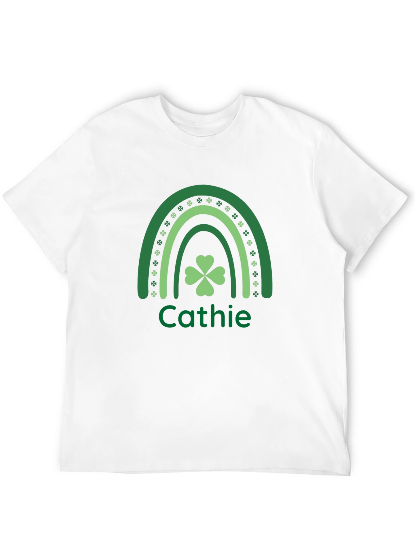 Cathie St. Patricks Day Rainbow Clover T-Shirt