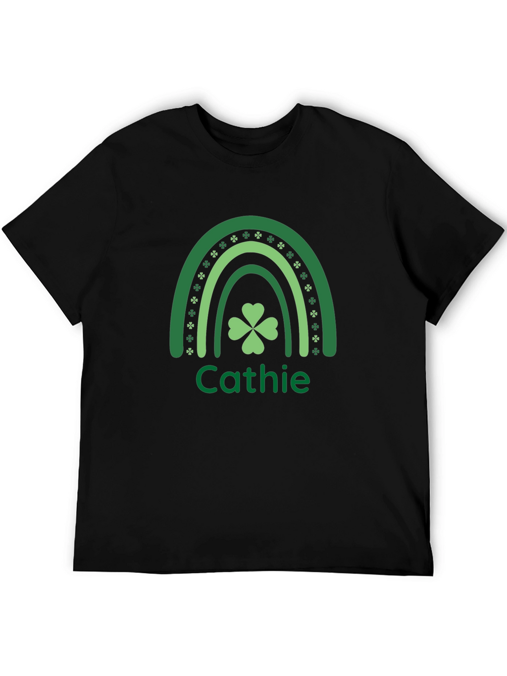 Cathie St. Patricks Day Rainbow Clover T-Shirt