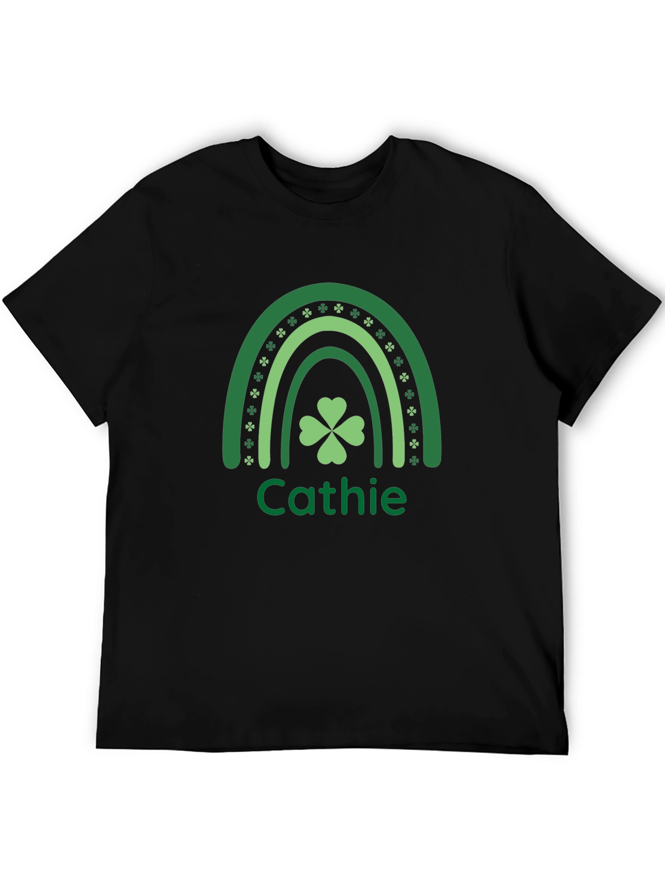 Cathie St. Patricks Day Rainbow Clover T-Shirt