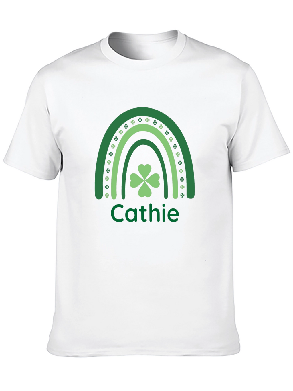 Cathie St. Patricks Day Rainbow Clover T-Shirt