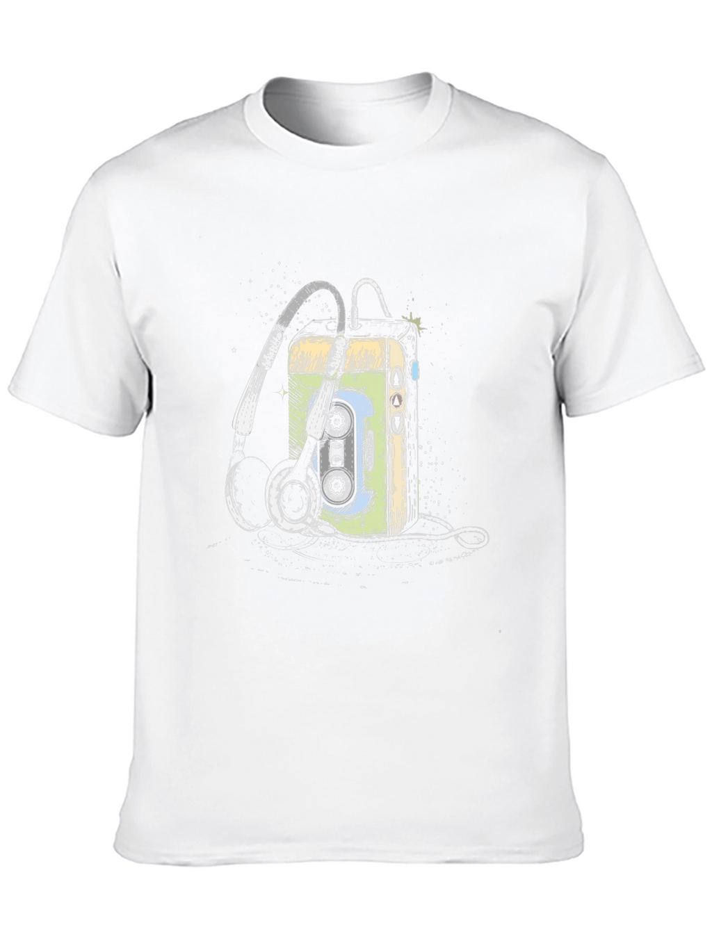 Retro Cassette Player Graphic T-Shirt