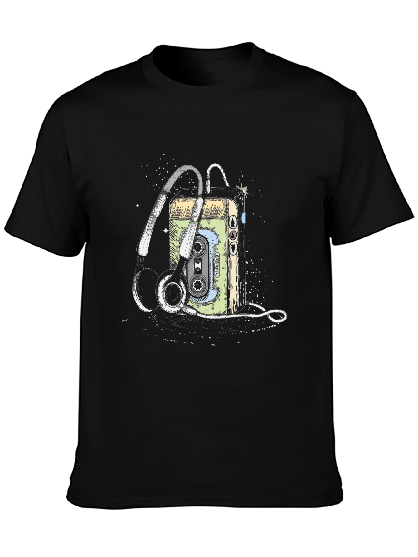 Retro Cassette Player Graphic T-Shirt