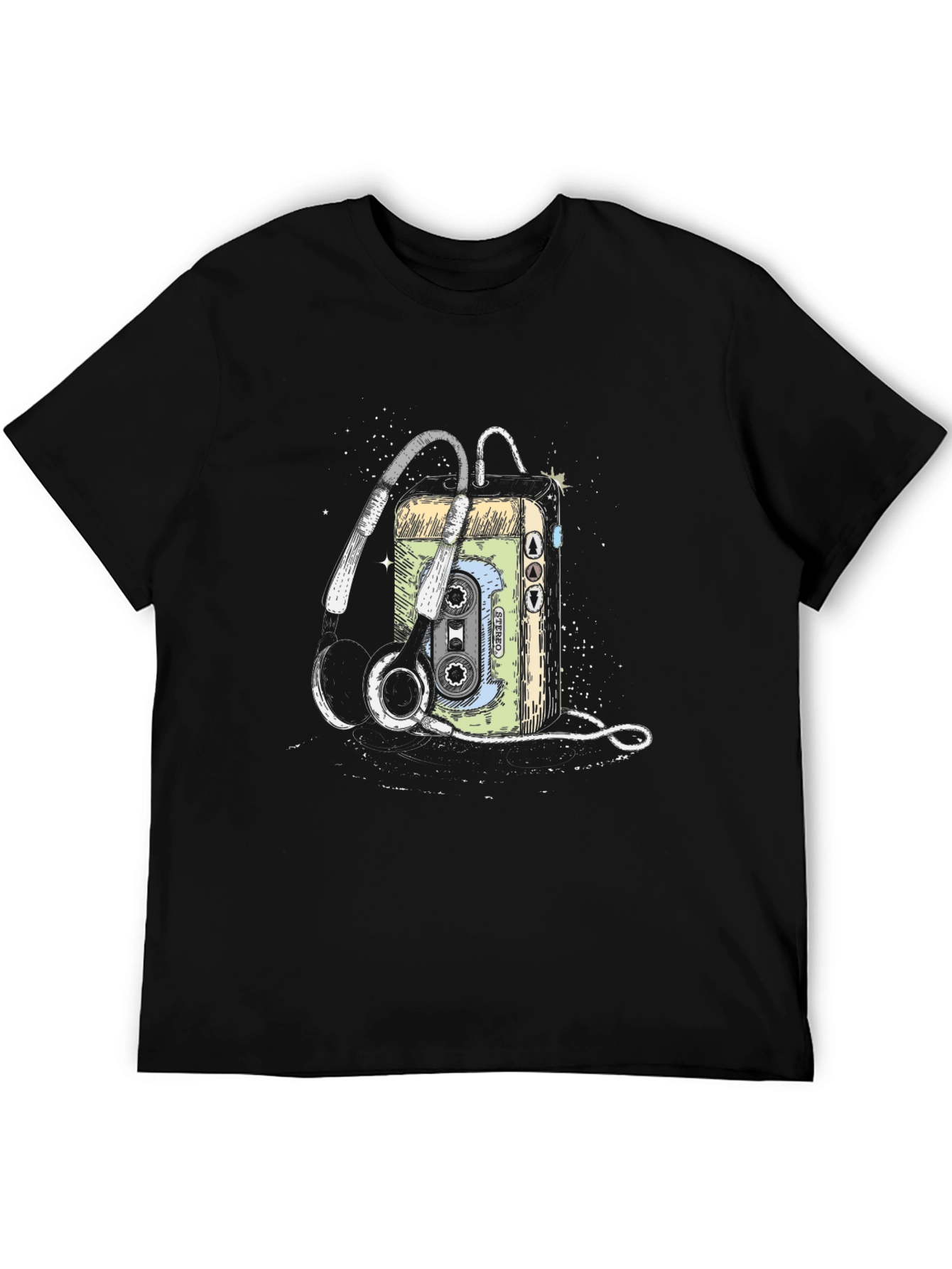 Retro Cassette Player Graphic T-Shirt