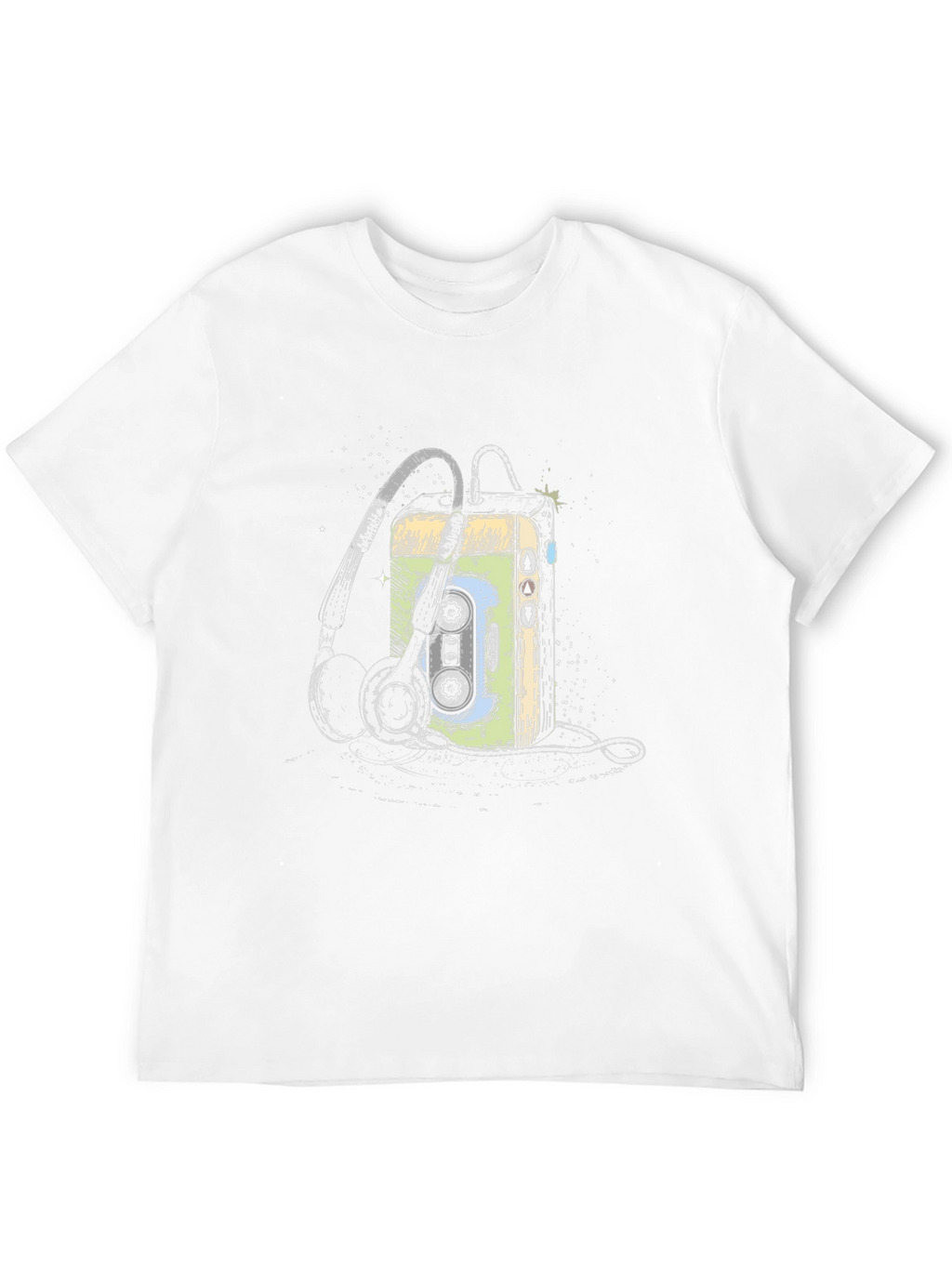 Retro Cassette Player Graphic T-Shirt