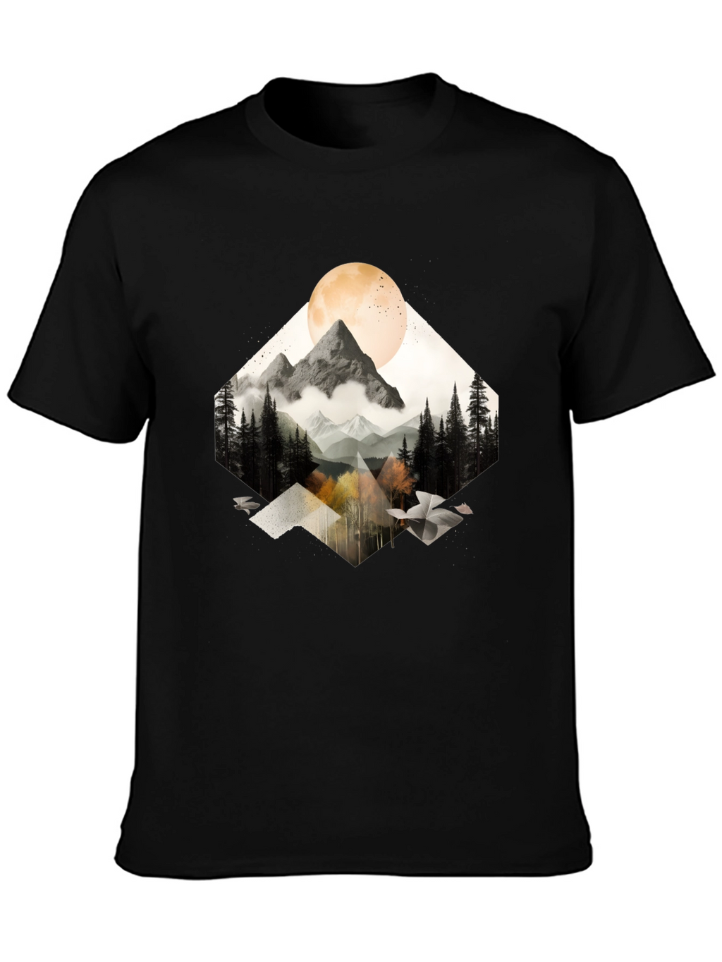 Mountain Moon Graphic Tee - Nature Inspired Style