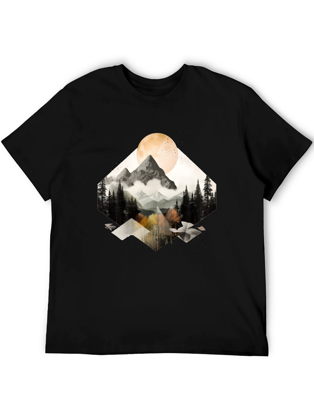 Mountain Moon Graphic Tee - Nature Inspired Style