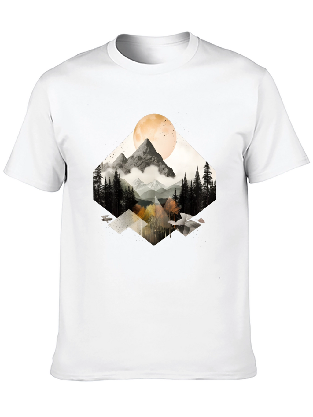 Mountain Moon Graphic Tee - Nature Inspired Style