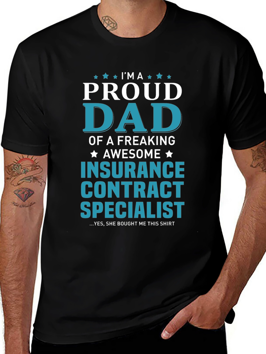 Proud Dad Insurance Contract Specialist Graphic Tee