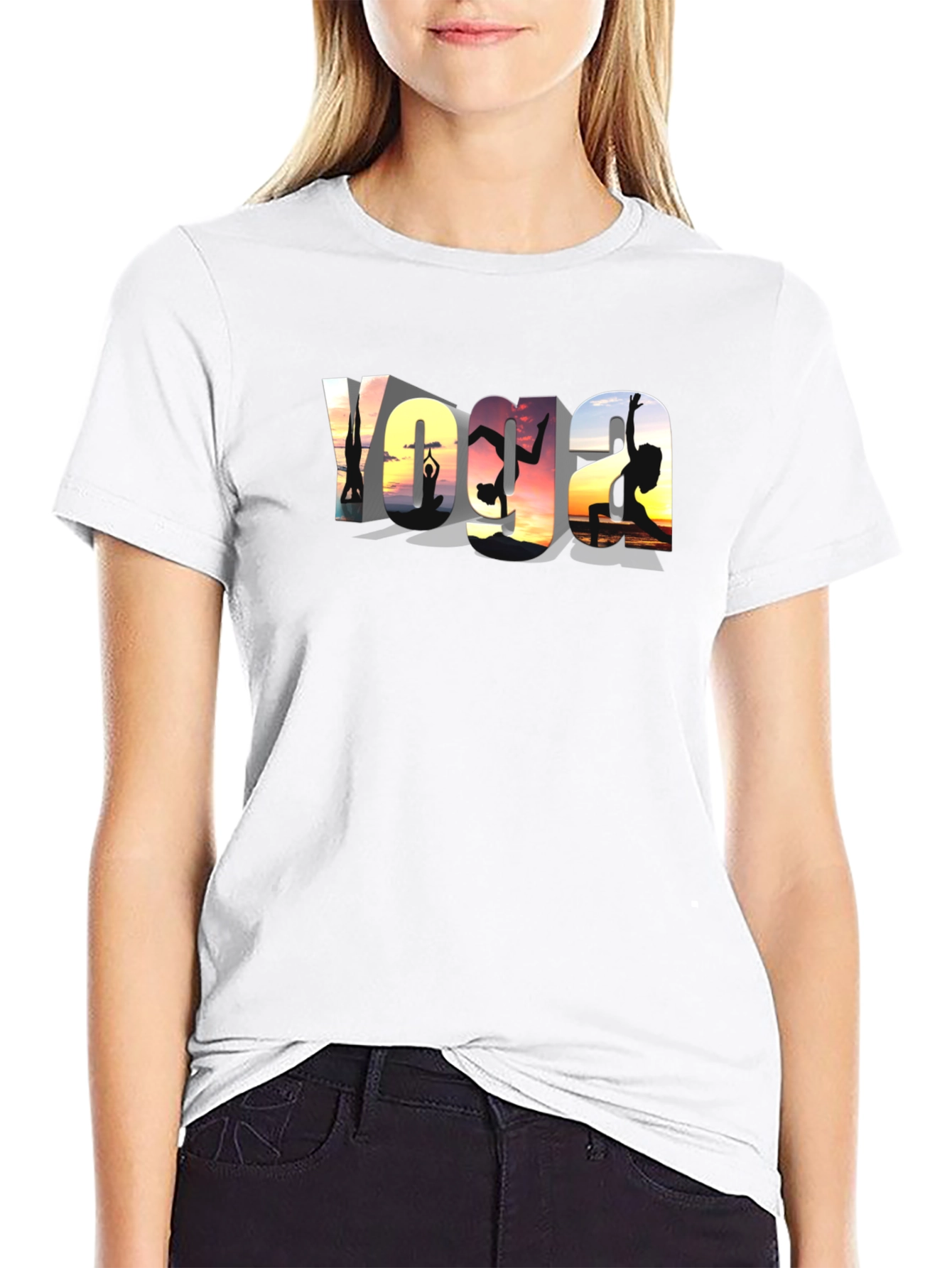 Yoga Pose Graphic T-Shirt - Meditation Design