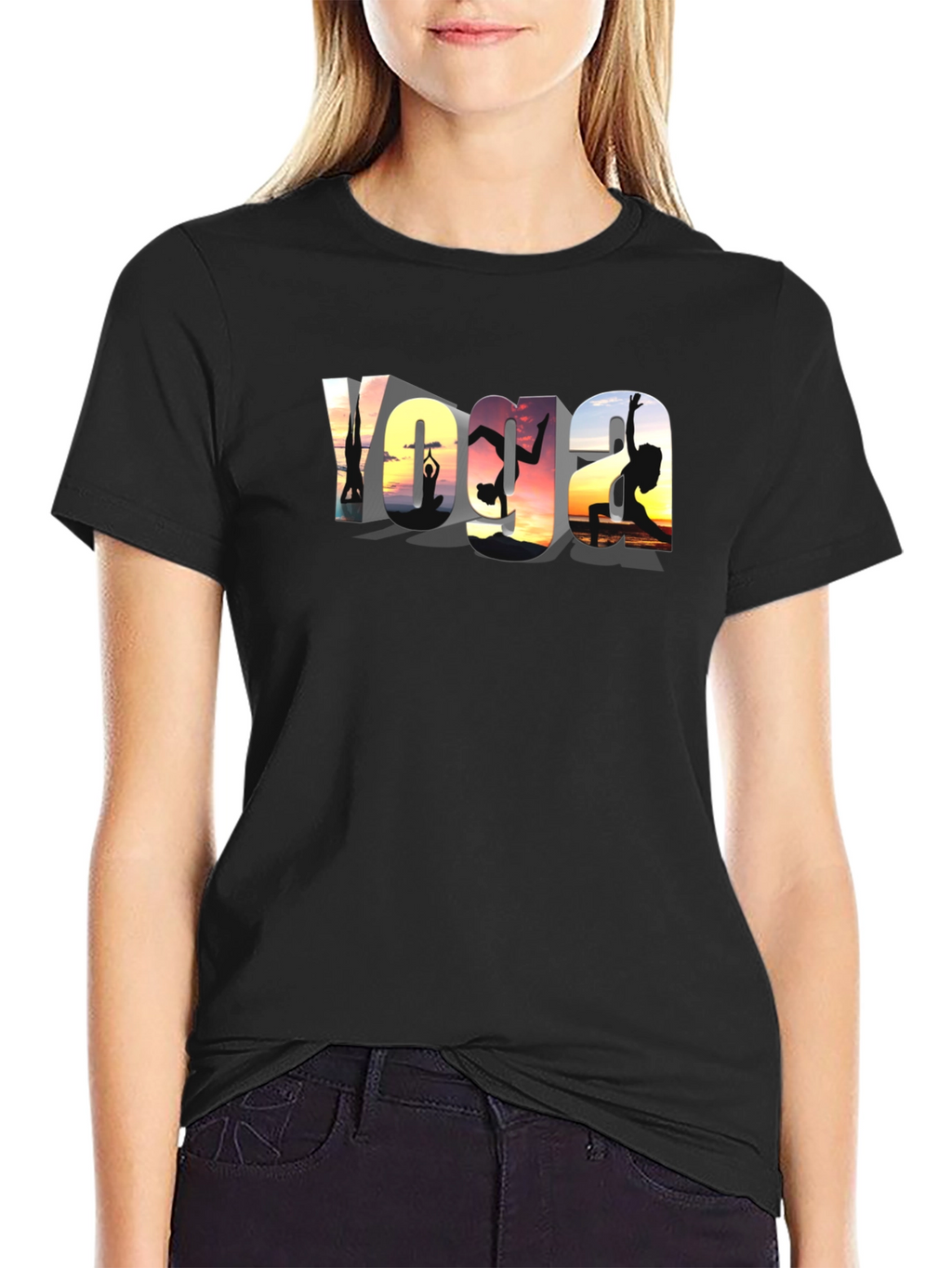 Yoga Pose Graphic T-Shirt - Meditation Design
