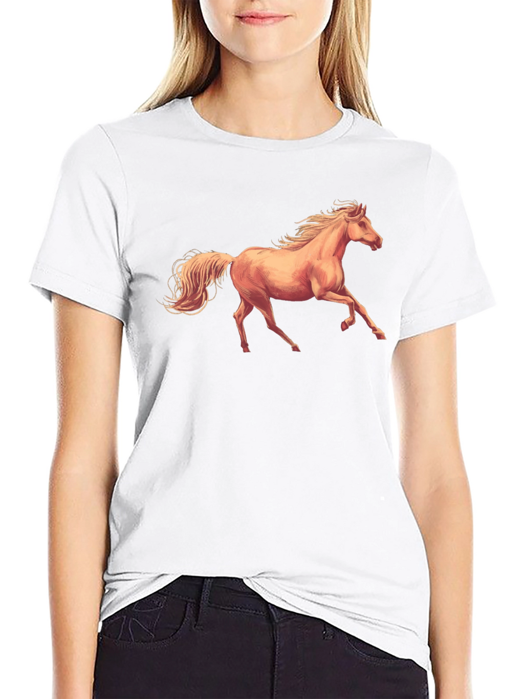 Black Horse Graphic Tee - Stylish Comfort