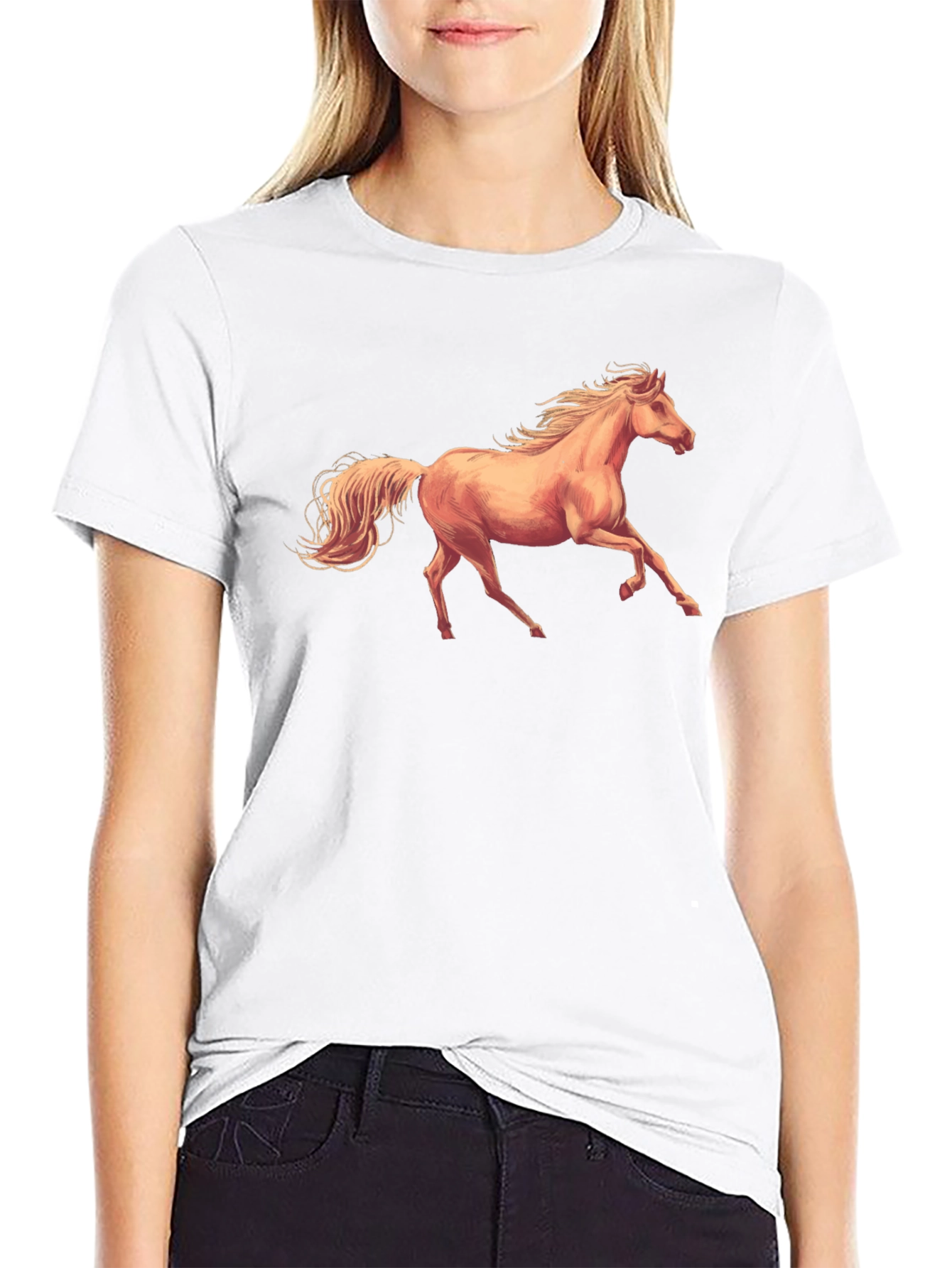 Black Horse Graphic Tee - Stylish Comfort