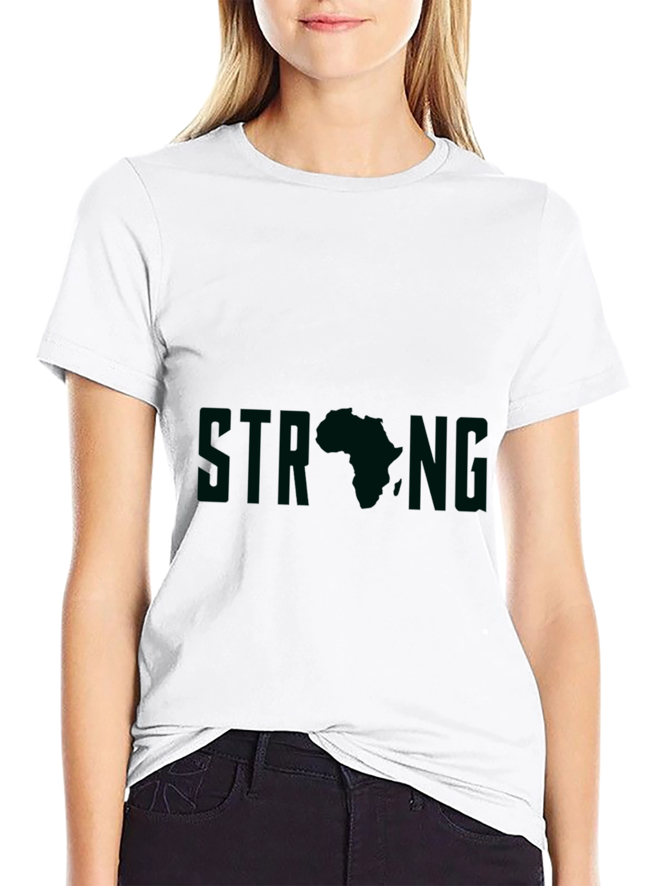 Strong Africa Graphic Tee - Black Unisex T-Shirt
