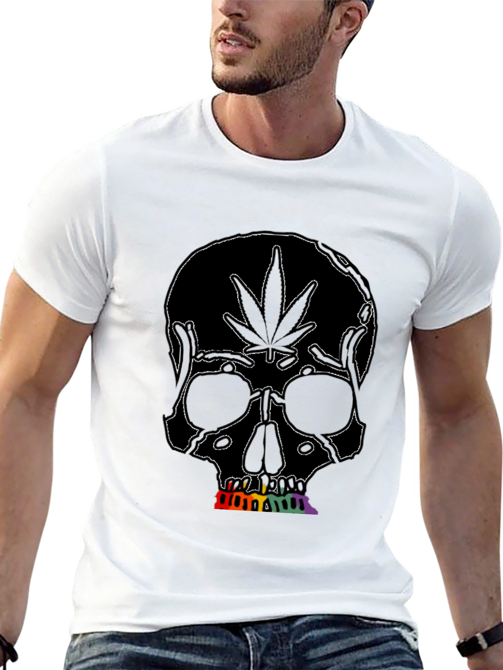 Marijuana Skull Graphic Tee