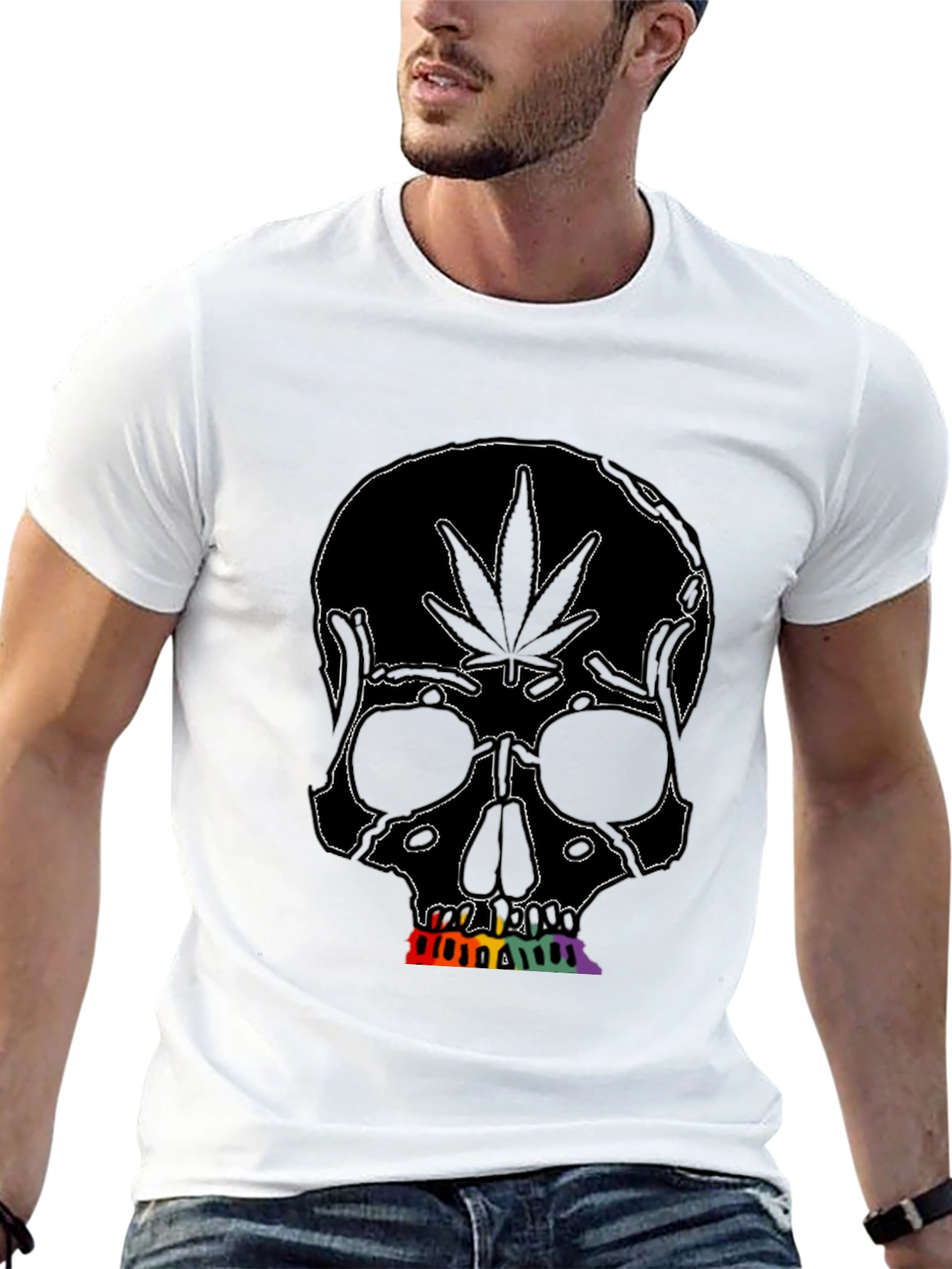 Marijuana Skull Graphic Tee