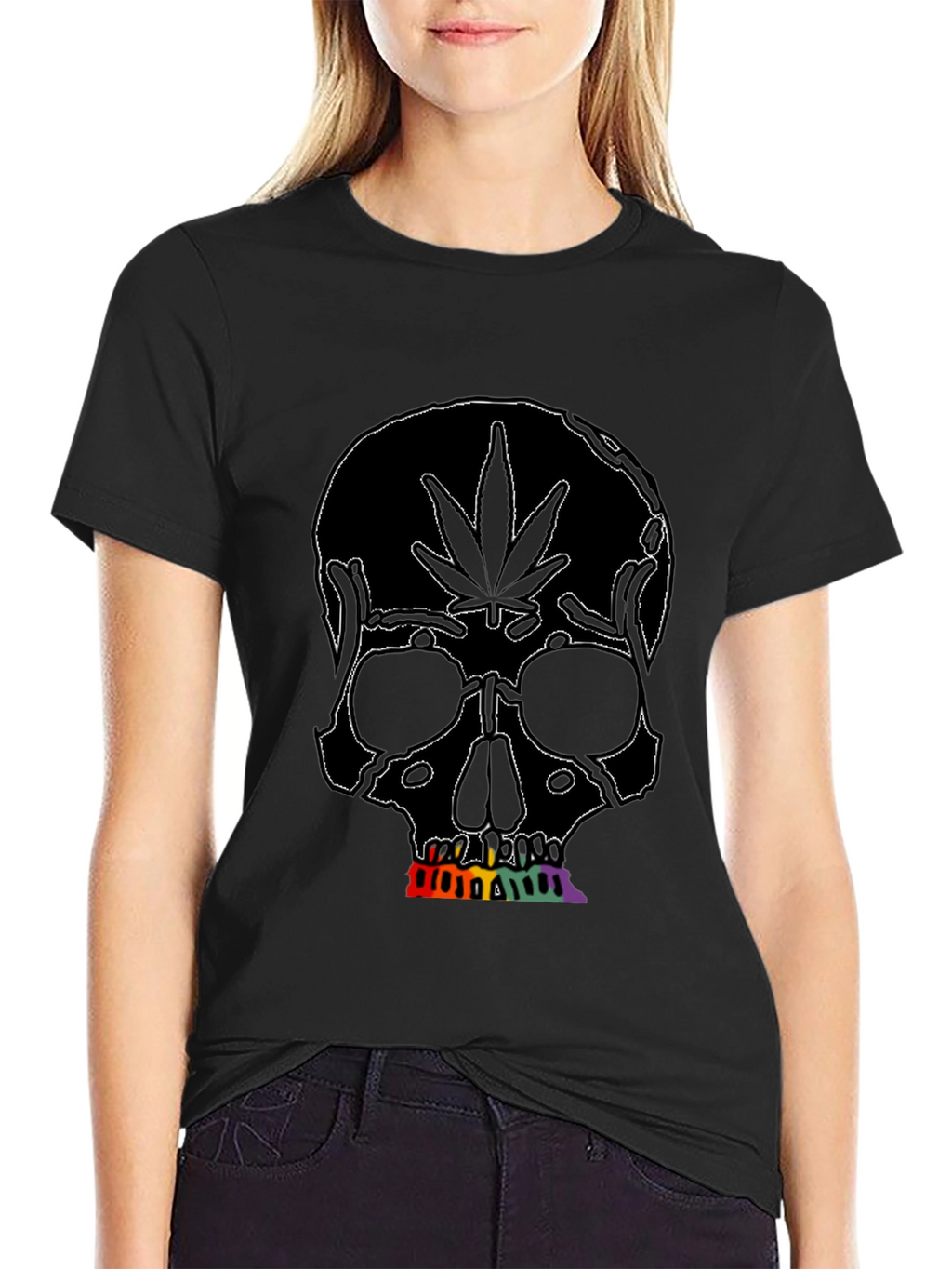 Marijuana Skull Graphic Tee