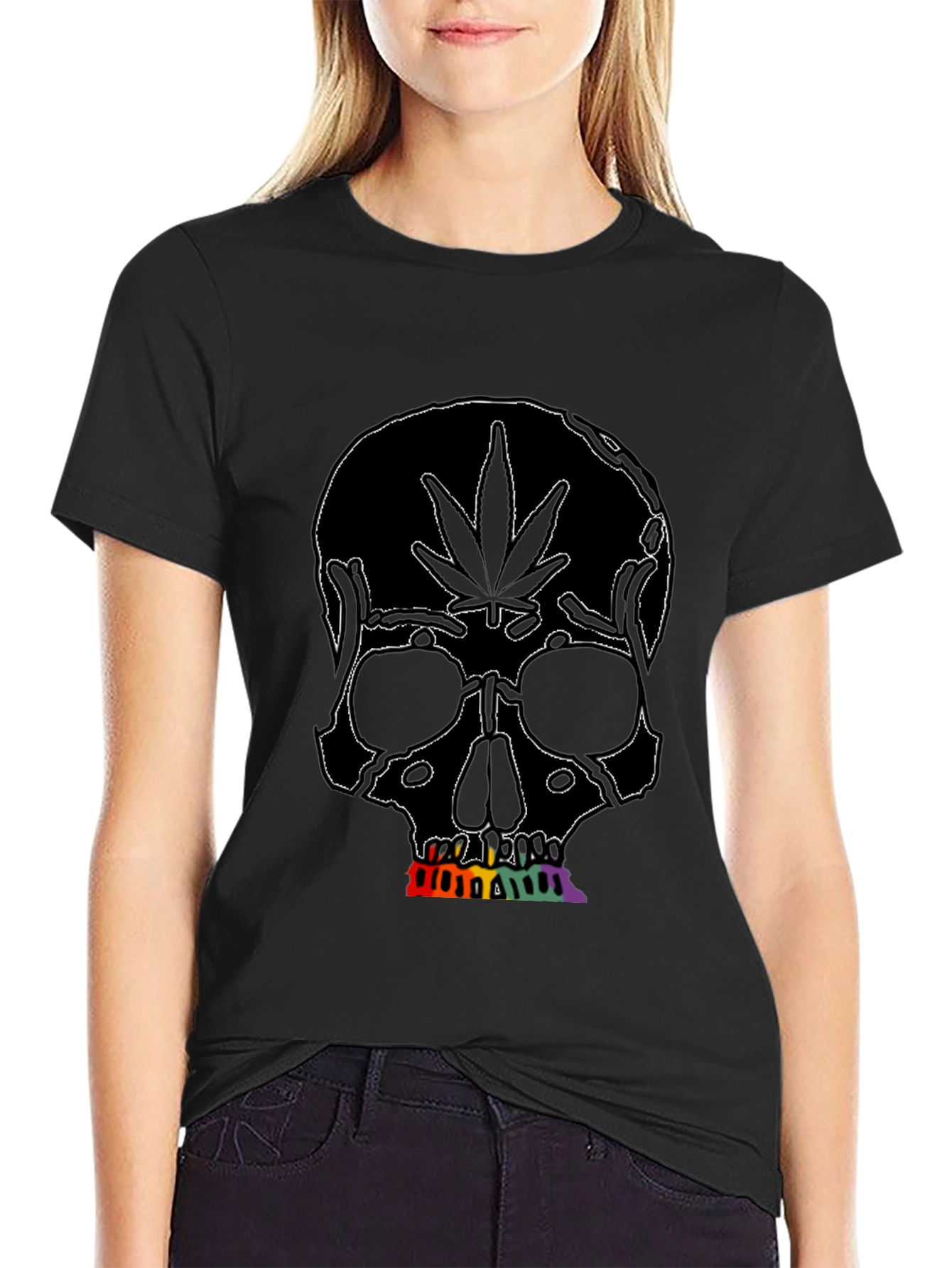 Marijuana Skull Graphic Tee
