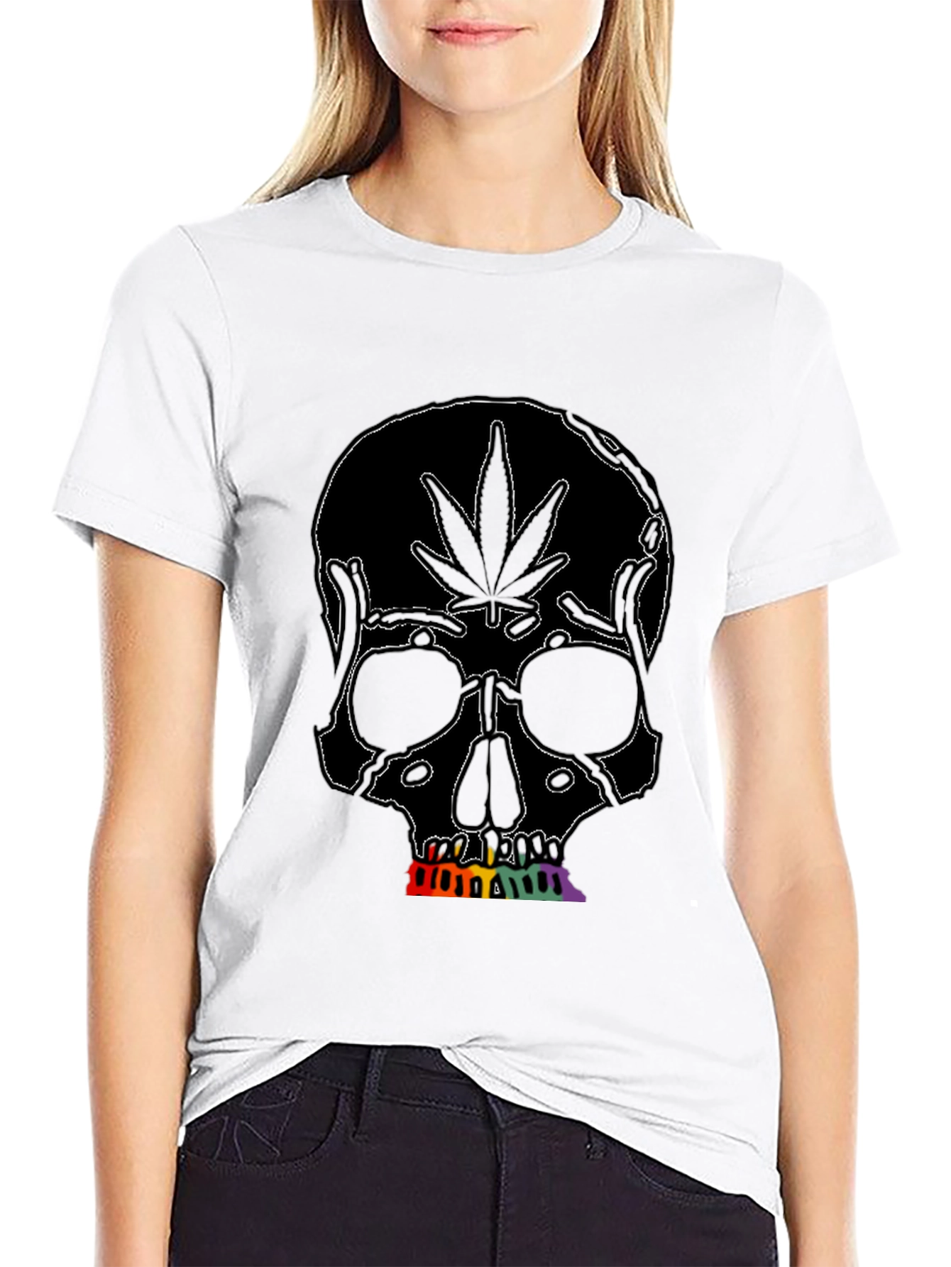Marijuana Skull Graphic Tee