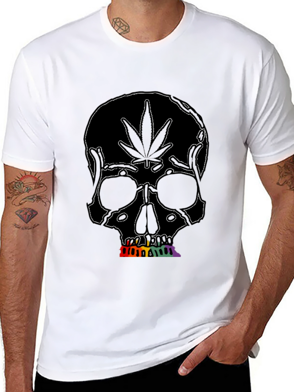 Marijuana Skull Graphic Tee