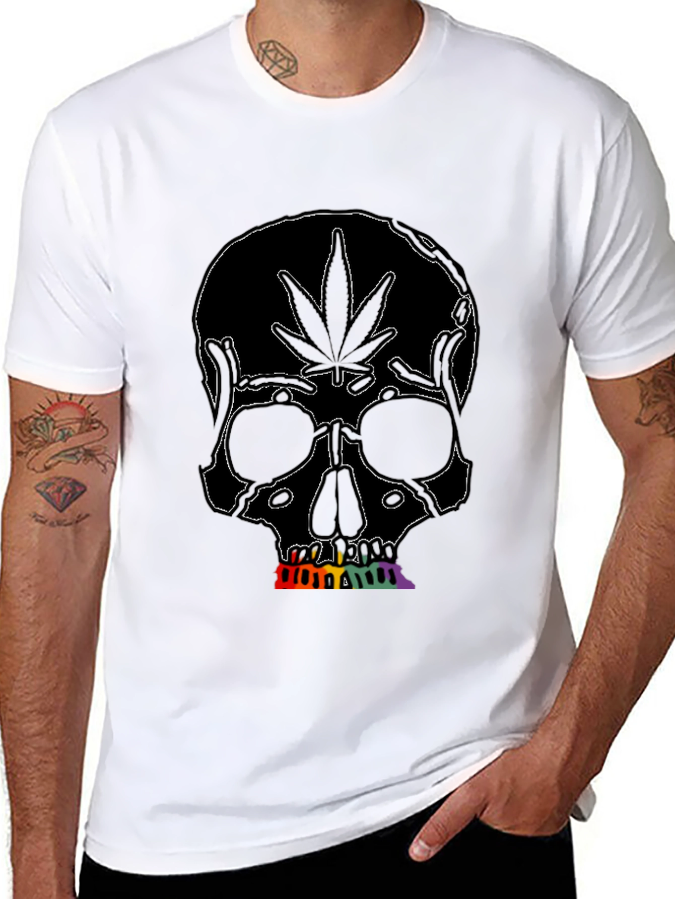 Marijuana Skull Graphic Tee